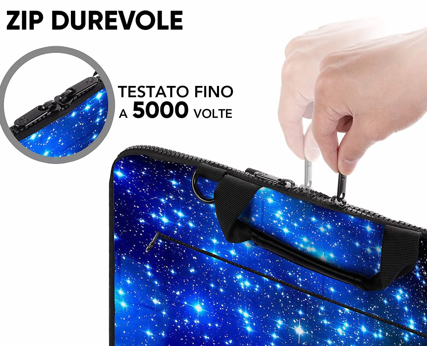 SIDORENKO - Borsa in Neoprene per Notebook Borsa a Tracolla per PC Portatili Laptop Sleeve Case 15-15.6 Pollici/MacBook Air/MacBook PRO con Manici e Tracolla Tasche per Accessori