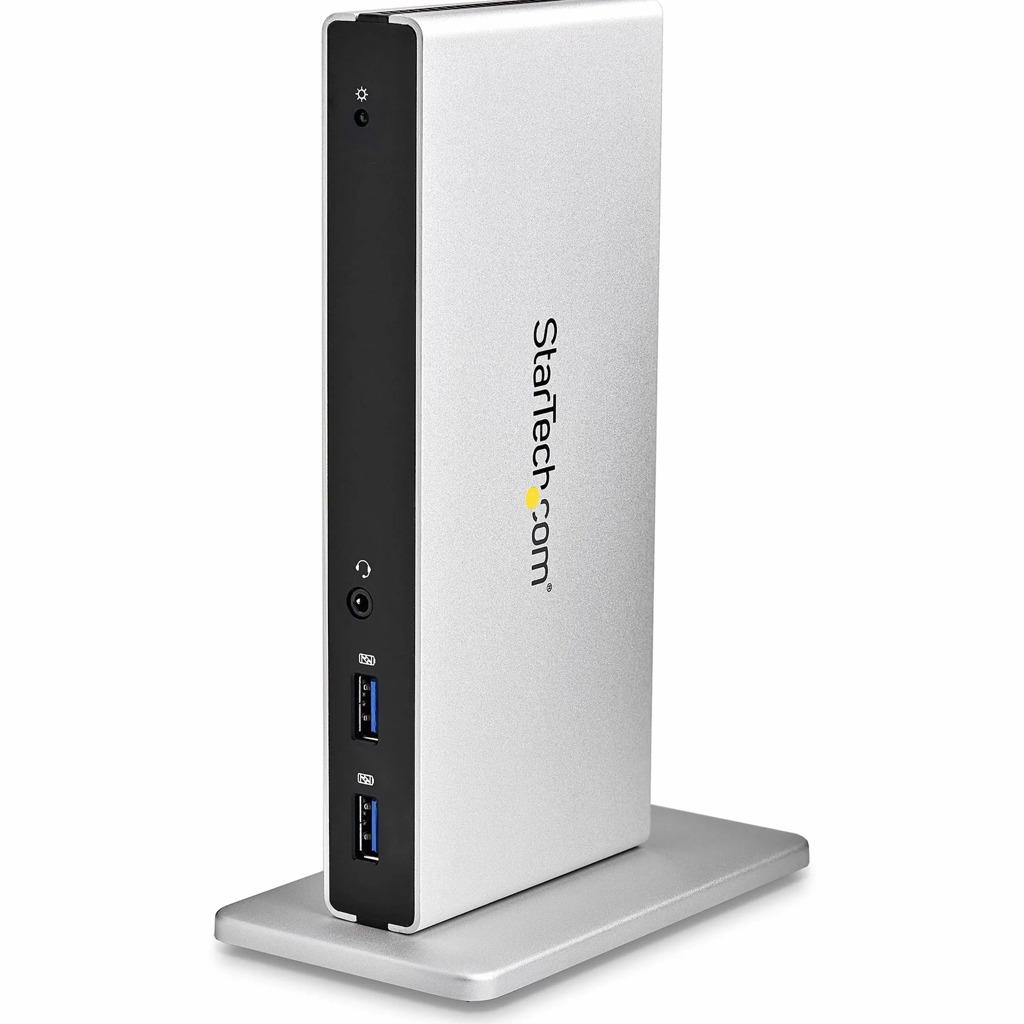 StarTech.com Docking station USB 3.0 a doppio monitor con adattatori da DVI a VGA e HDMI, 5x USB 3.0 , Connettori audio e microfono, Ethernet, Dock DVI verticale per Mac e Windows (USB3SDOCKDD)