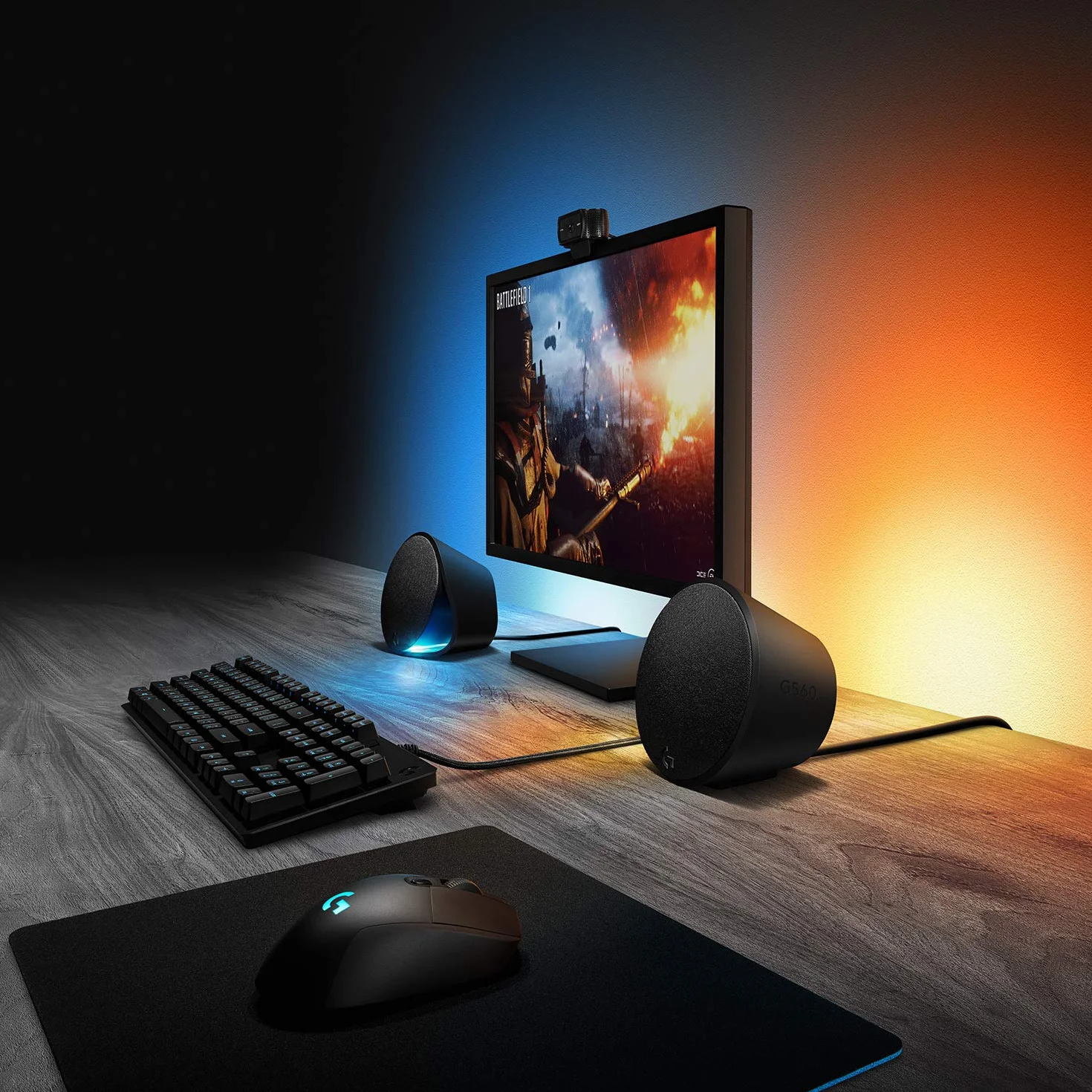 Logitech G560 PC Gaming Speakers, DTS:X 7.1 Ultra Surround, LIGHTSYNC RGB, Nero