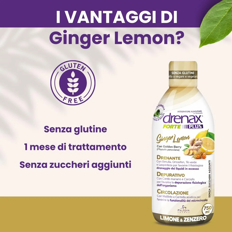 Drenax Forte Ginger&Lemon Integratore Alimentare 750 ml