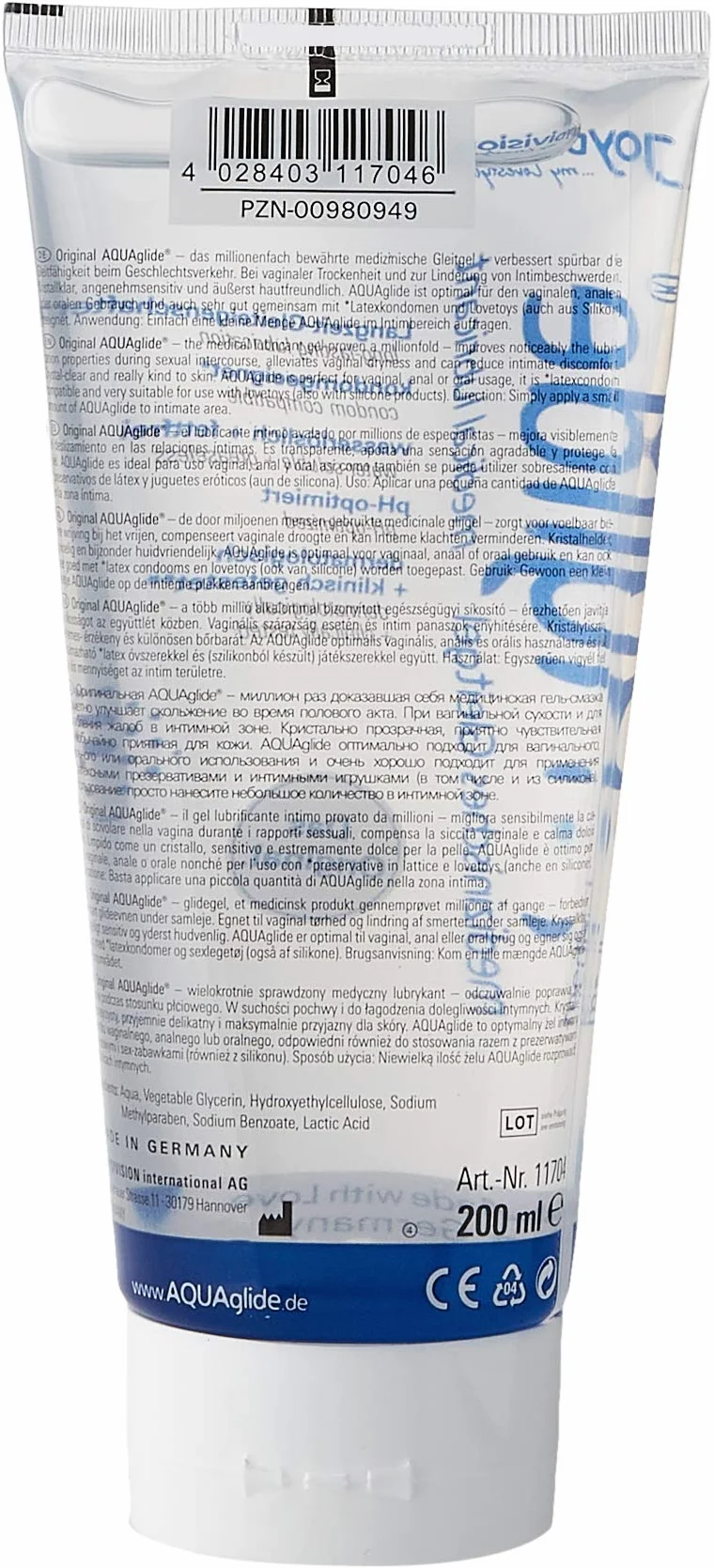 Joydivision Aquaglide Original Lubrificante 600 ml
