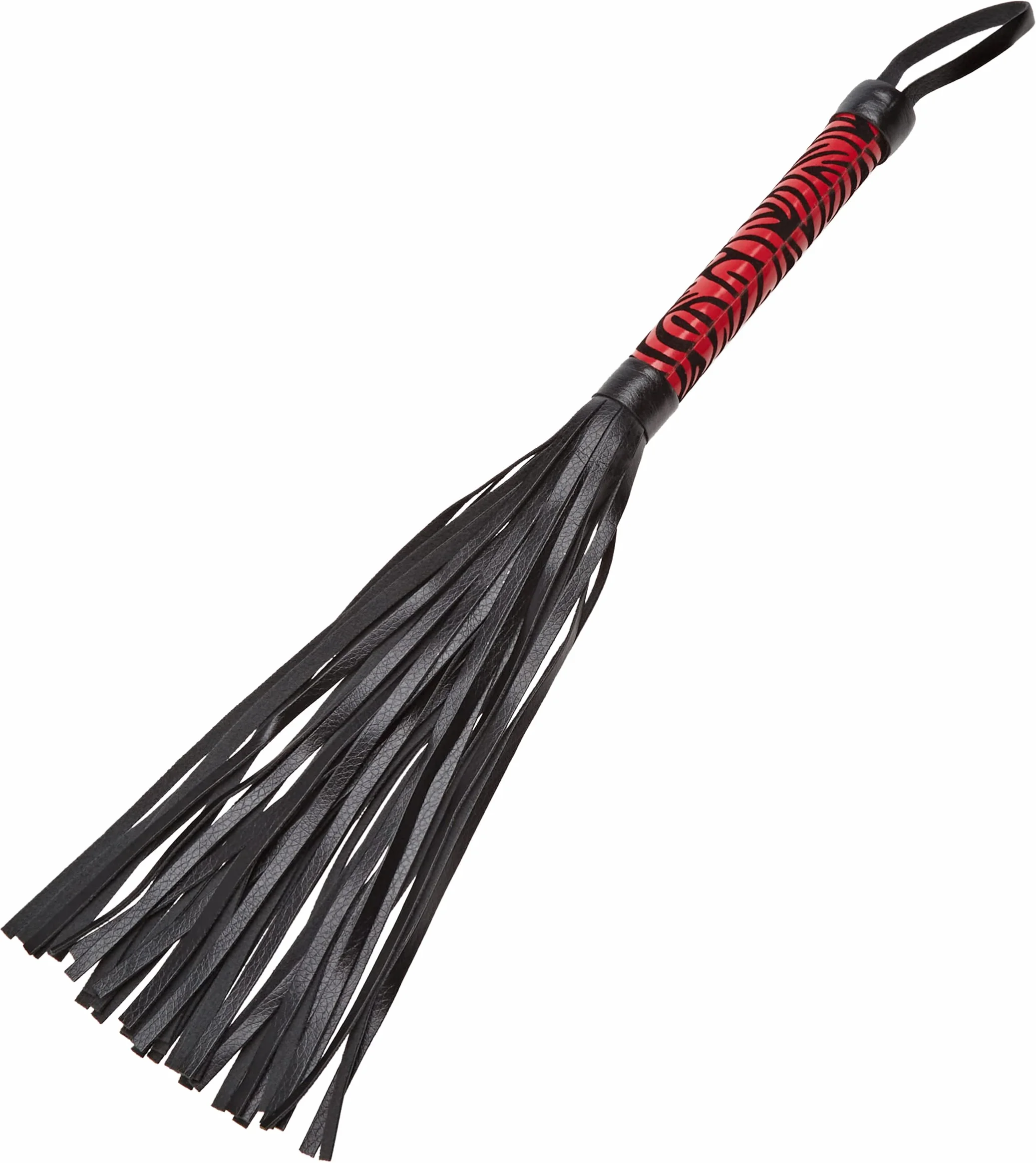 LOVETOY FLOGGER CUERO NEGRO Y ROJO