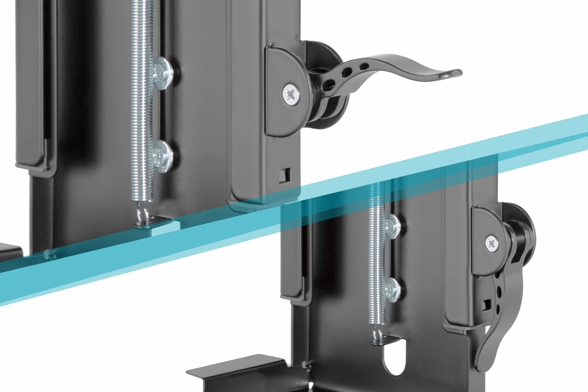 DIGITUS Supporto universale per PC - Per case di computer standard - Montaggio sotto la scrivania - Regolazione continua dell'altezza e della larghezza - Capacità di carico di 10 kg - Nero