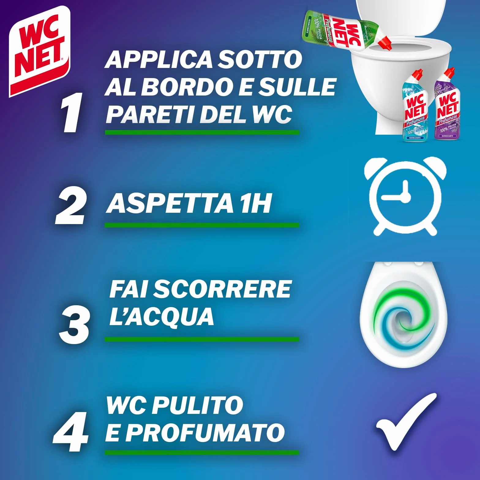 Wc Net Profumoso Gel Anticalcare Igienizzante WC Tripacco 3x700 ml