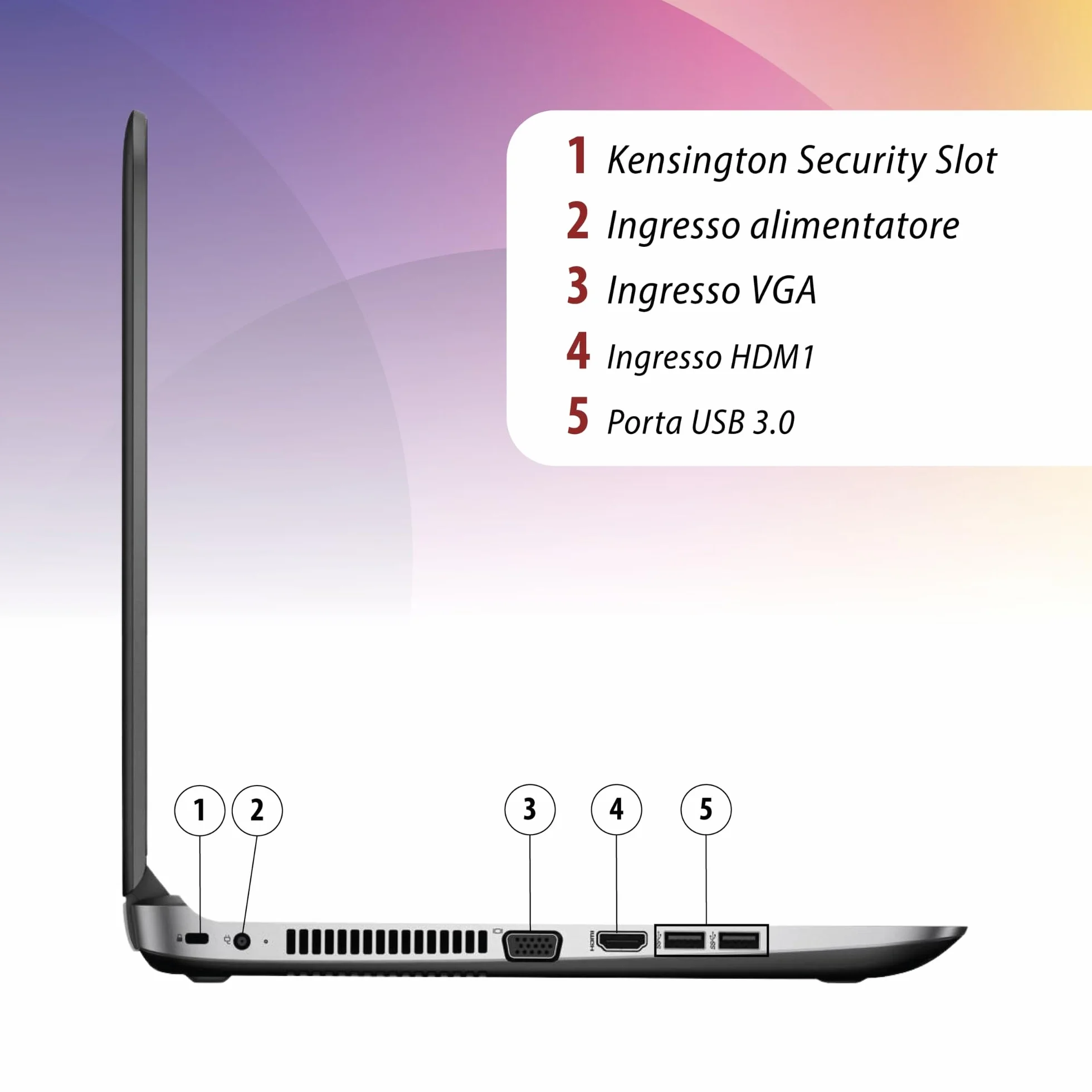 HP ProBook 15.6" Intel Core i5-6200U 8GB RAM 256GB SSD Notebook (Ricondizionato)