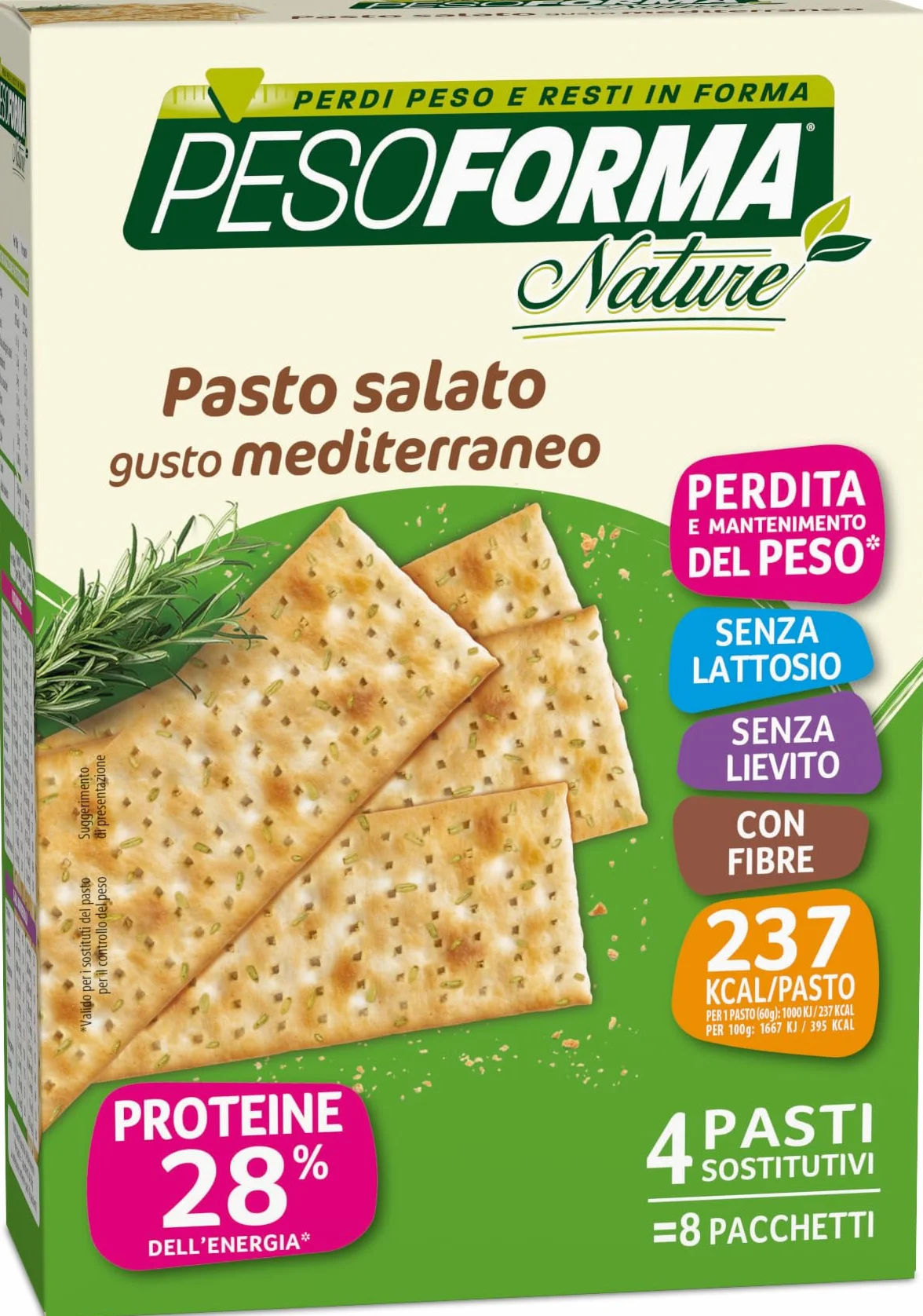 Pesoforma Nature Pasto Mediterraneo Neutro 240 Grammi