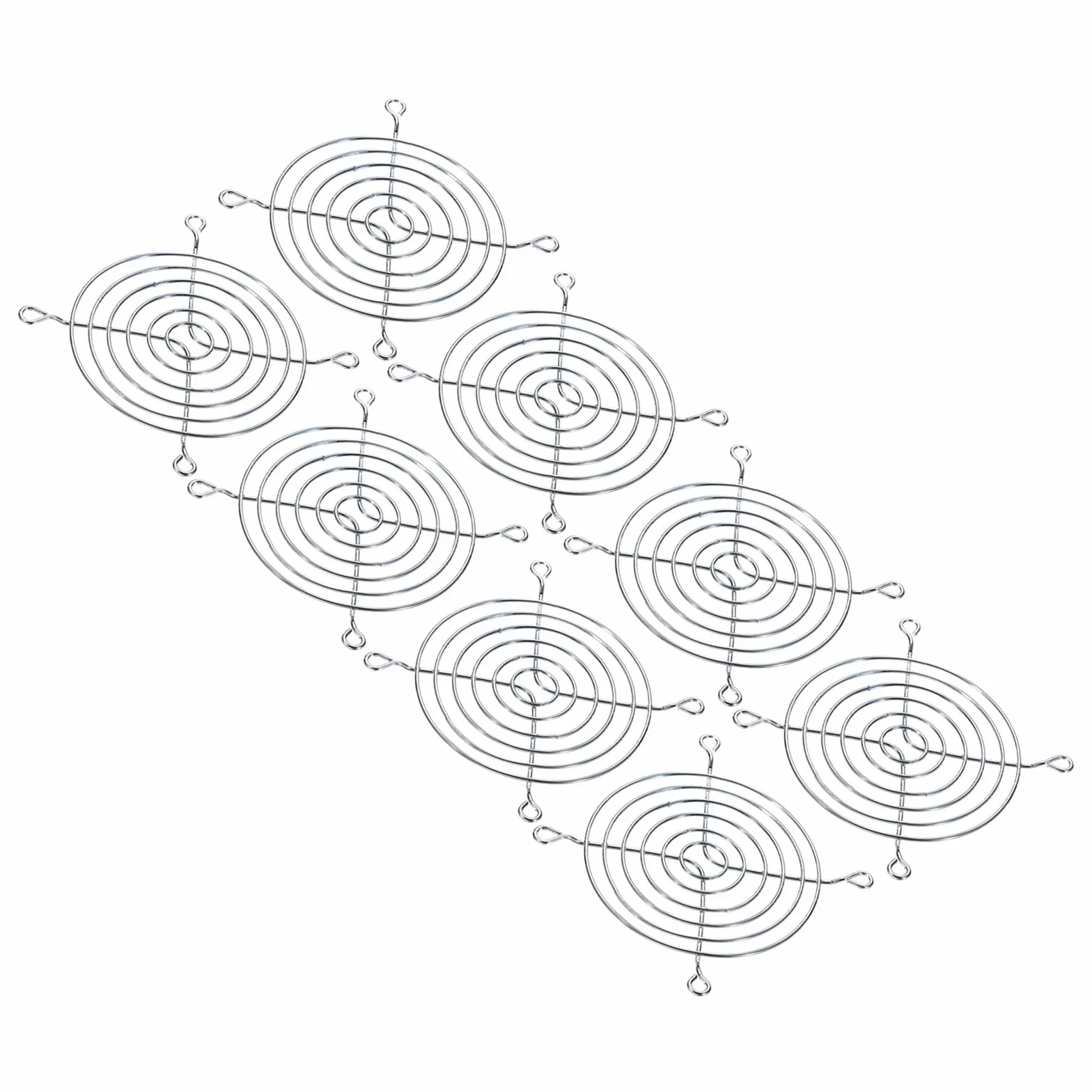 PATIKIL 92mm Ventola Dito Griglia, 8pz Metallo Griglia Protezione Protezione con Vite per Ventola Copertura Protettiva Fai-da-Te, Argento