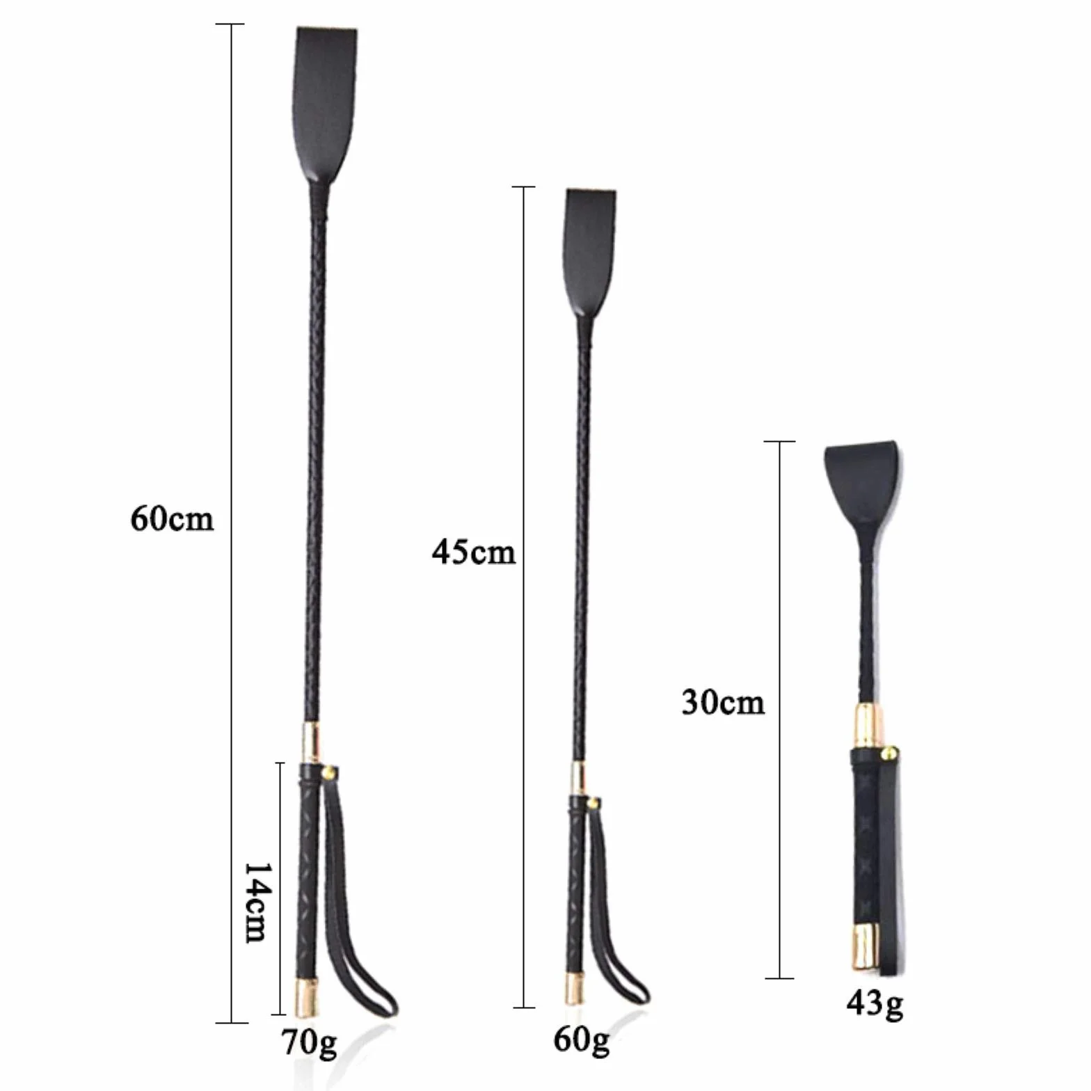 Black PU Leather Spanking Paddle 60 cm Bondage Giocattoli Sessuali per Donne Adulti SM
