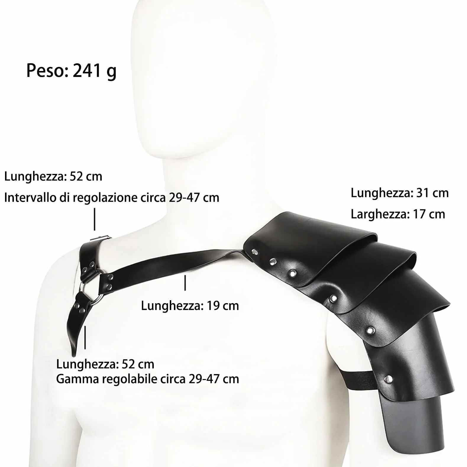 Gay Harness Uomo Imbracatura Pettorale Regolabile Punk Sexy Nero Pelle Body Chest Harness Cintura Spalla