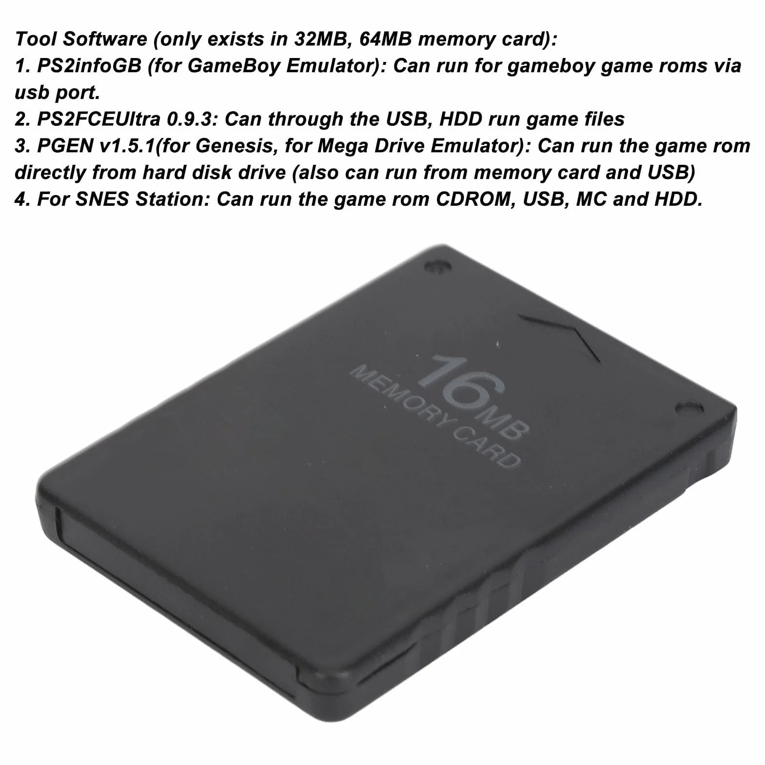 Scheda di Memoria per , Memory Stick Portatile Plug and Play, Scheda di Memoria Thick Machine V1.966, Scheda di Avvio Giochi USB (16MB)