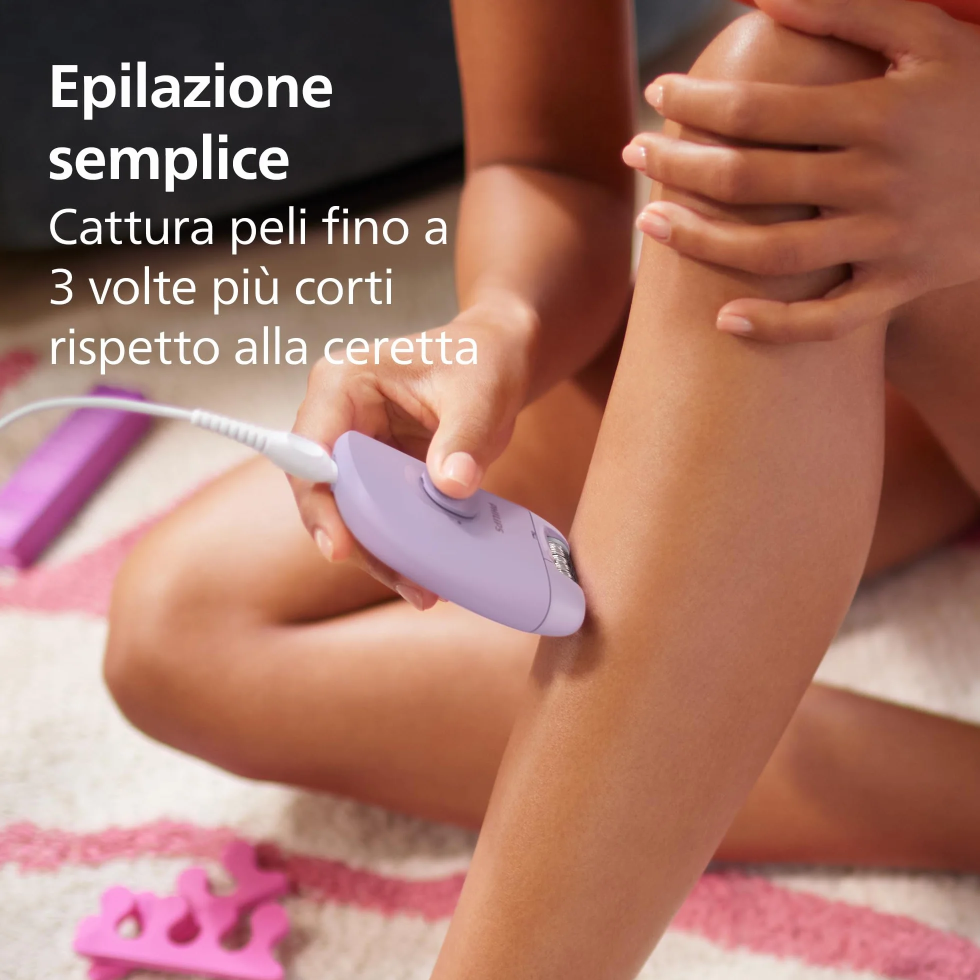 Philips Serie 2000 Epilatore da Donna BRE237/00 con Filo per Corpo e Zone Sensibili