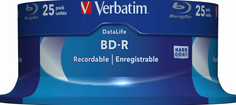 Verbatim BluRay BD-R 25GB 6x mandrino [confezione da 25]