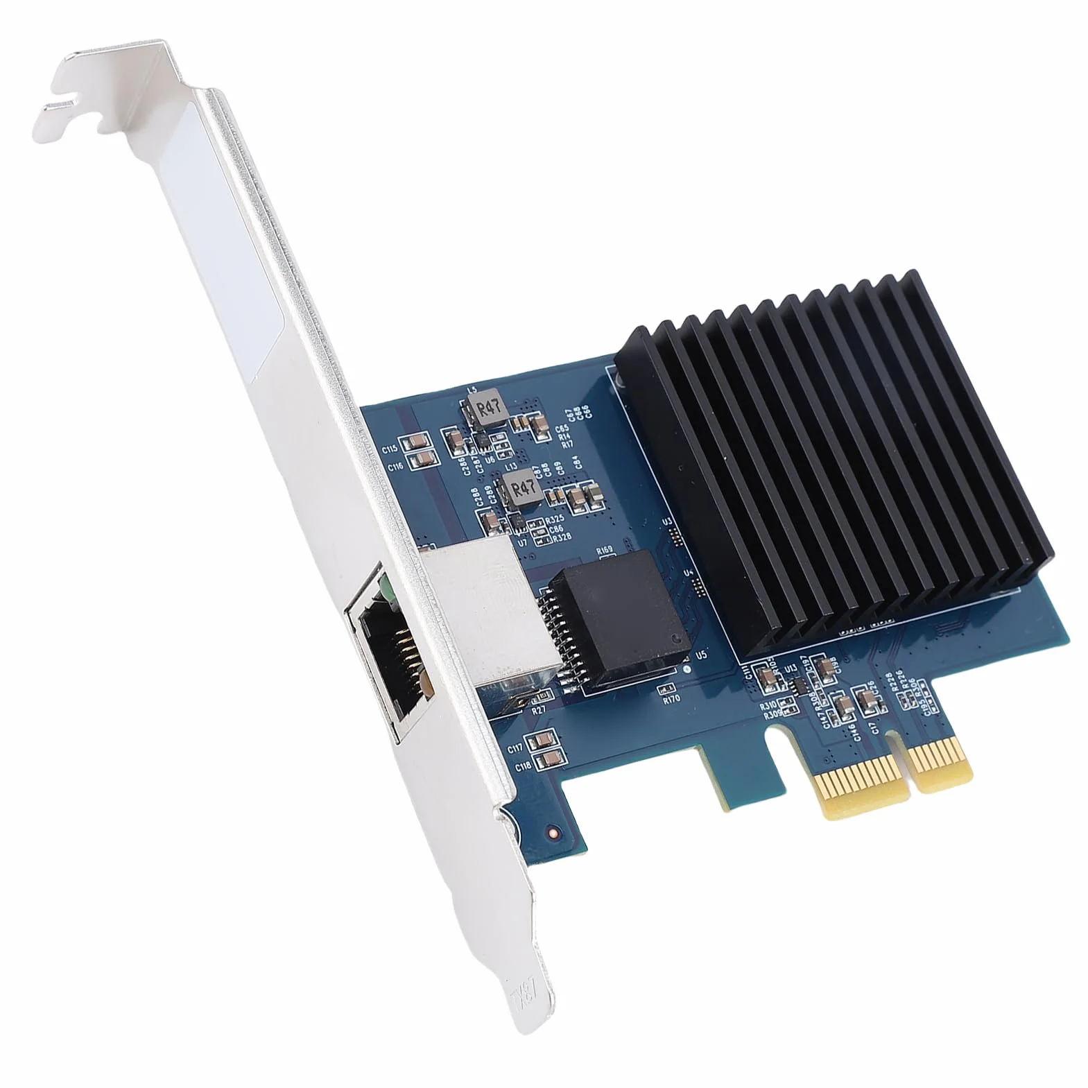 Sanpyl Scheda di rete PCIe 4.0 10Gbps, adattatore Ethernet chip RTL8127, porta RJ45 per server desktop Linux, 6 velocità 10G/5G/2.5G/1G/100M/10Mbps