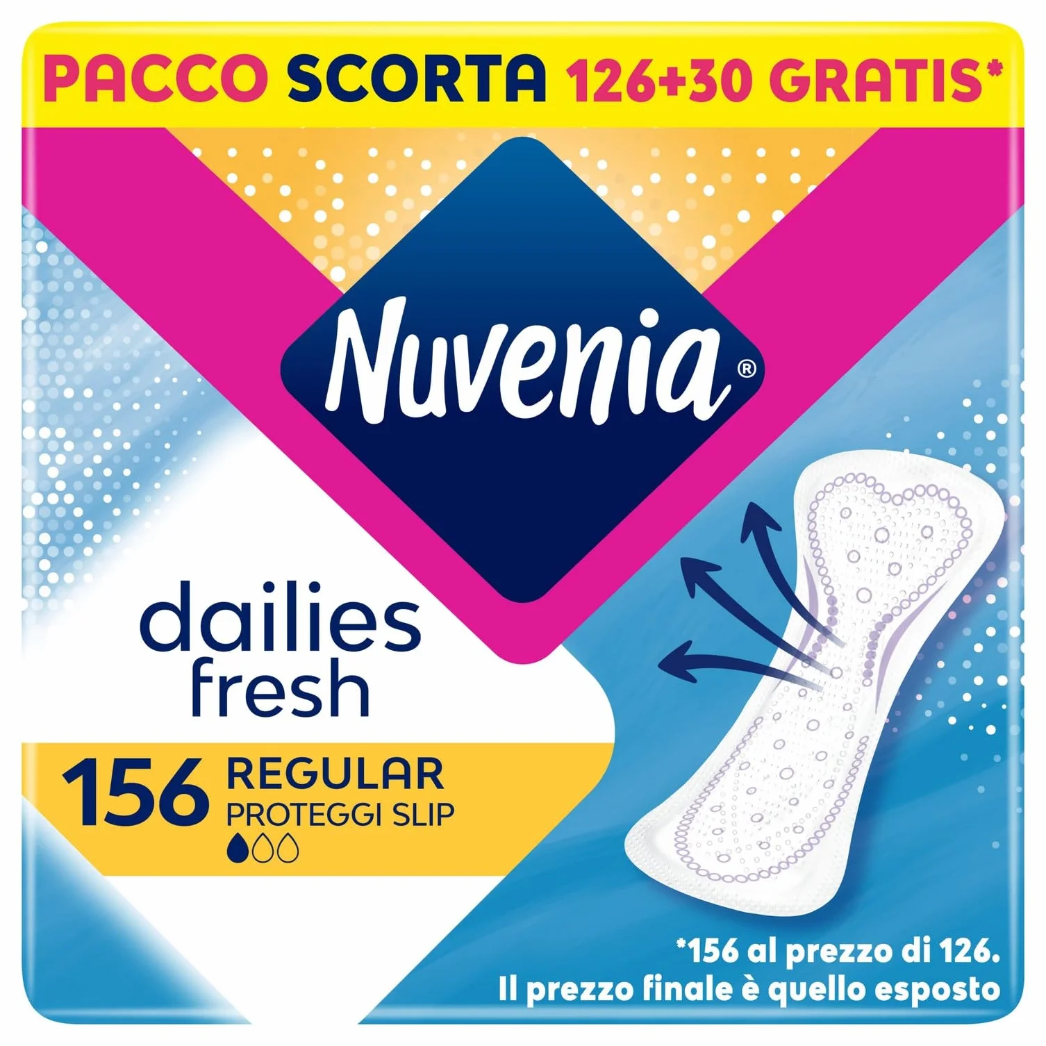 Nuvenia Proteggi Slip Regular Steso 3 Confezioni da 52 Salva Slip