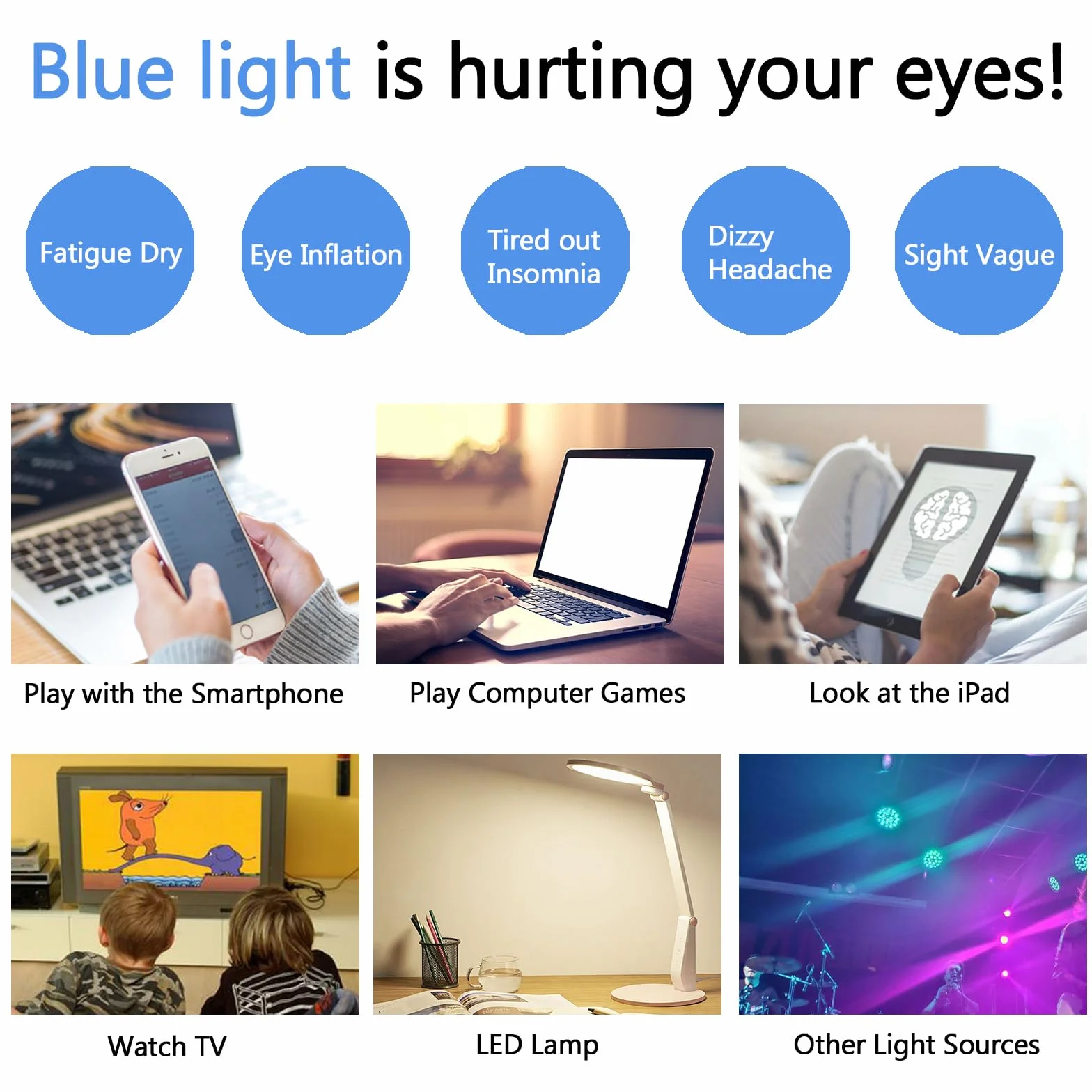 Occhiali Luce Blu Ovali Donna Montatura Occhiali da Vista Anti Affaticamento per Computer