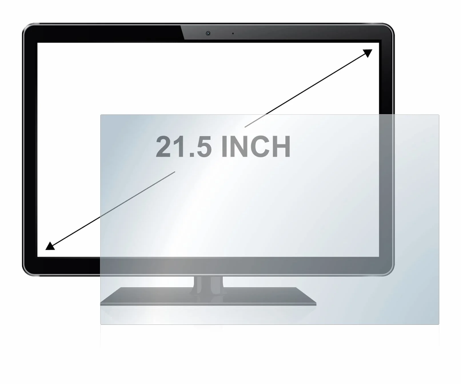 upscreen 21.5" Pellicola Protettiva per Monitor industriali con 21,5 Pollici (54.6 cm) [477 x 268 mm, 16:9] Schermo Protezione, Anti-Impronte