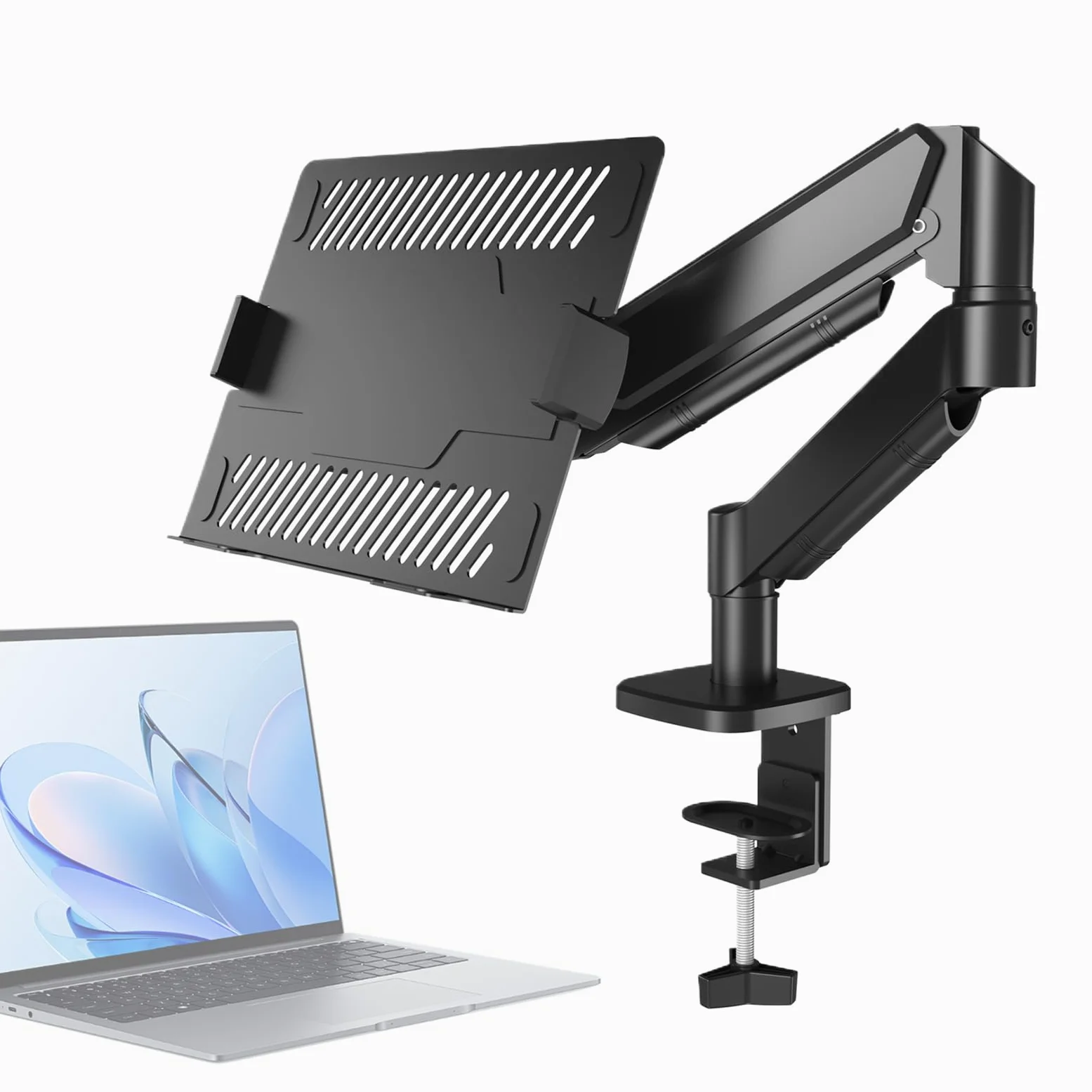 Supporto Regolabile per Laptop da Scrivania Supporto Telescopico Laptop | Supporto da Tavolo per PC Ideale per Casa Ufficio Studio Sala Riunioni Lettura Classe