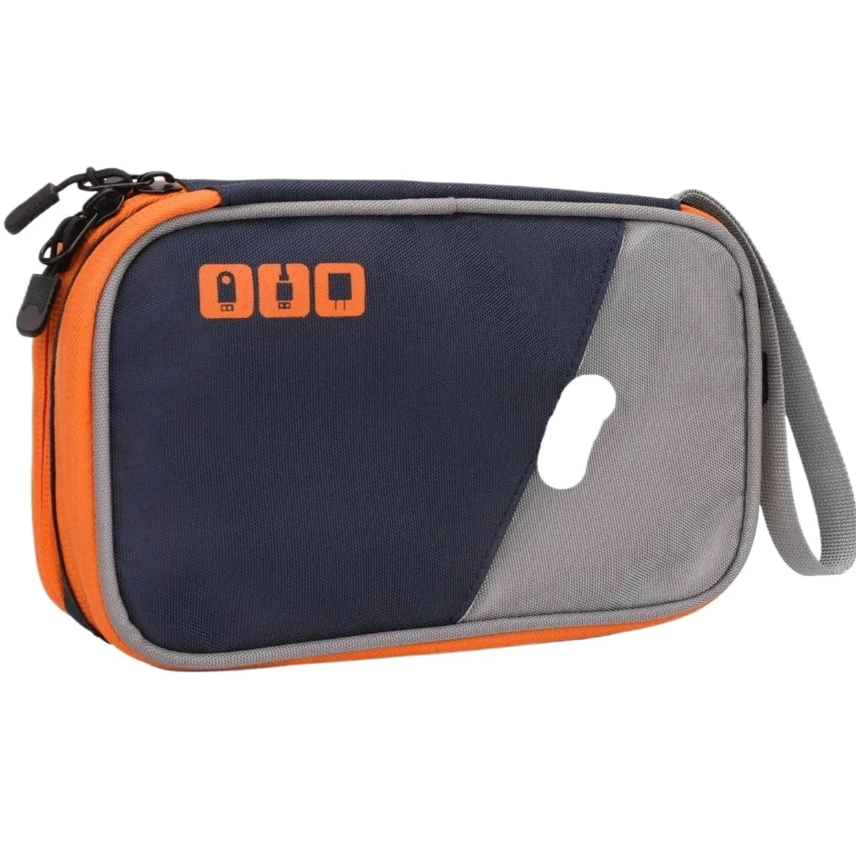 Borsa Organizer Per Cavi Borsa for organizer for cavi da viaggio a doppio strato 2 pezzi, custodia for accessori elettronici for cavo dati, auricolare, disco U for caricabatterie USB(M)
