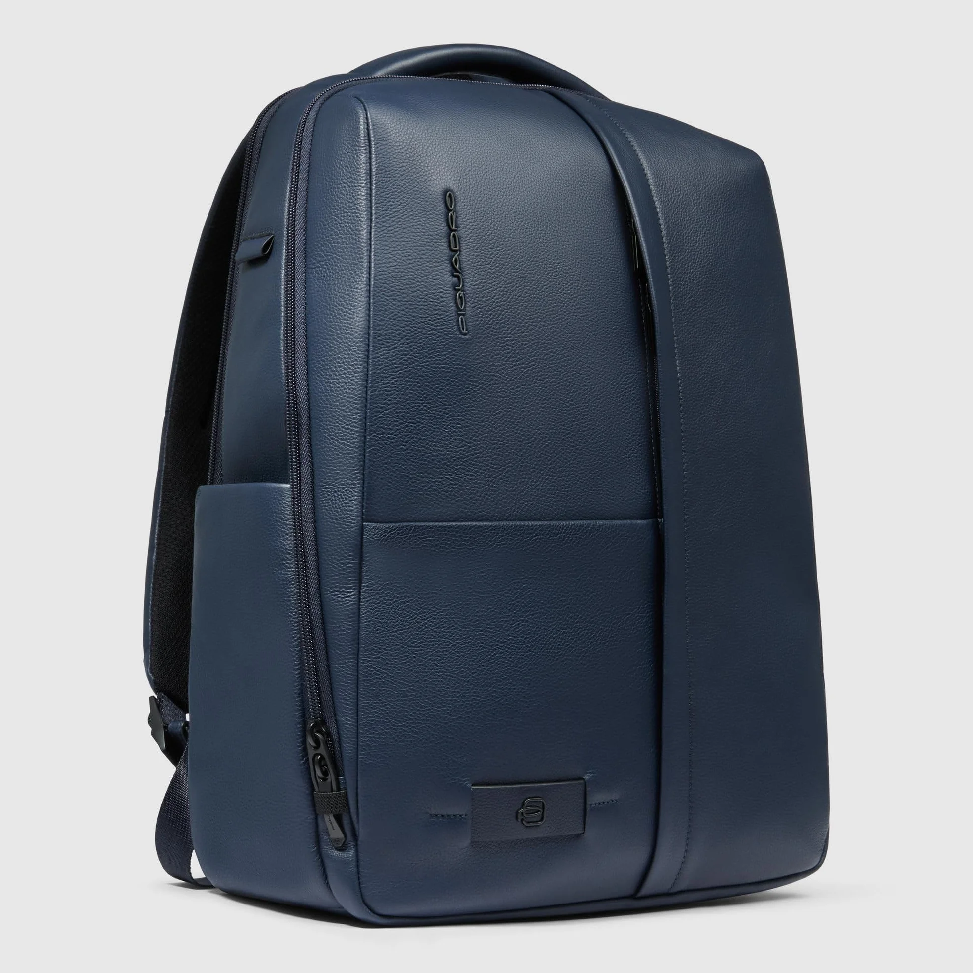 PIQUADRO – Zaino - Porta PC 15.6" – In Pelle – Uomo - Colore Blu