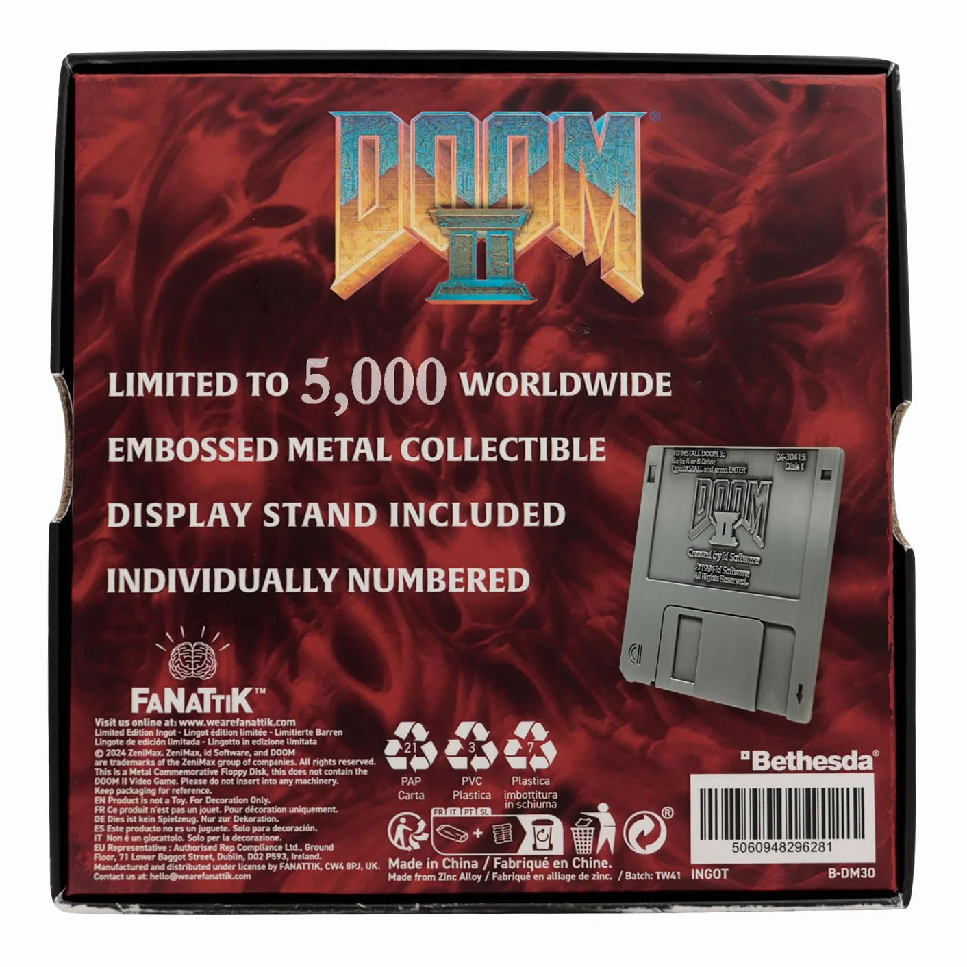 FaNaTtik Doom II - Floppy Disk in metallo, edizione limitata