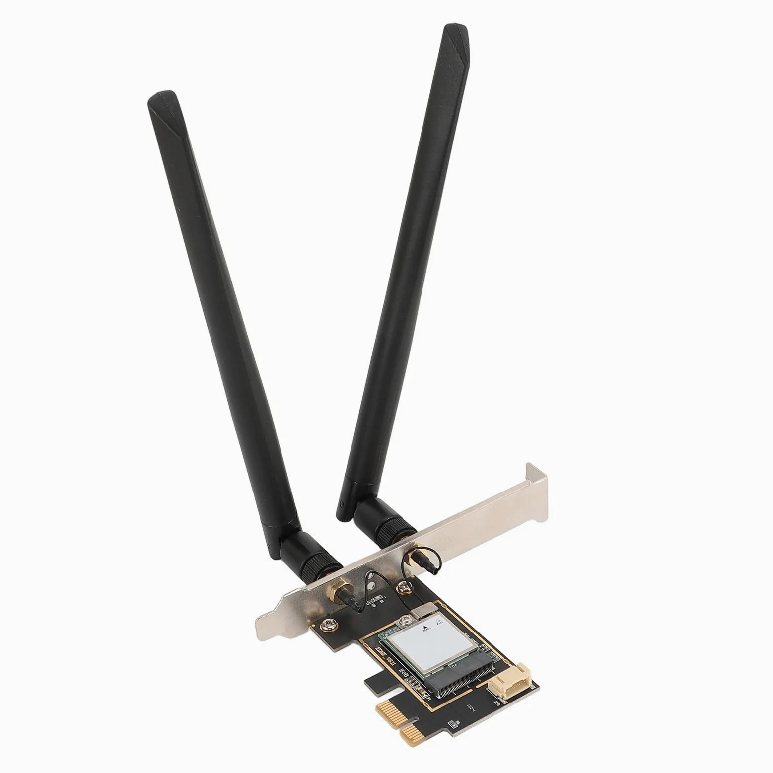 Cuifati Adattatore di Rete PCIe Scheda WiFi7 MT7925, Scheda PCIEx1 Tri Band 5400Mbps 2.4G 5G 6G Bluetooth 5.3 per OpenWrt, Supporto MU-MIMO 802.11be