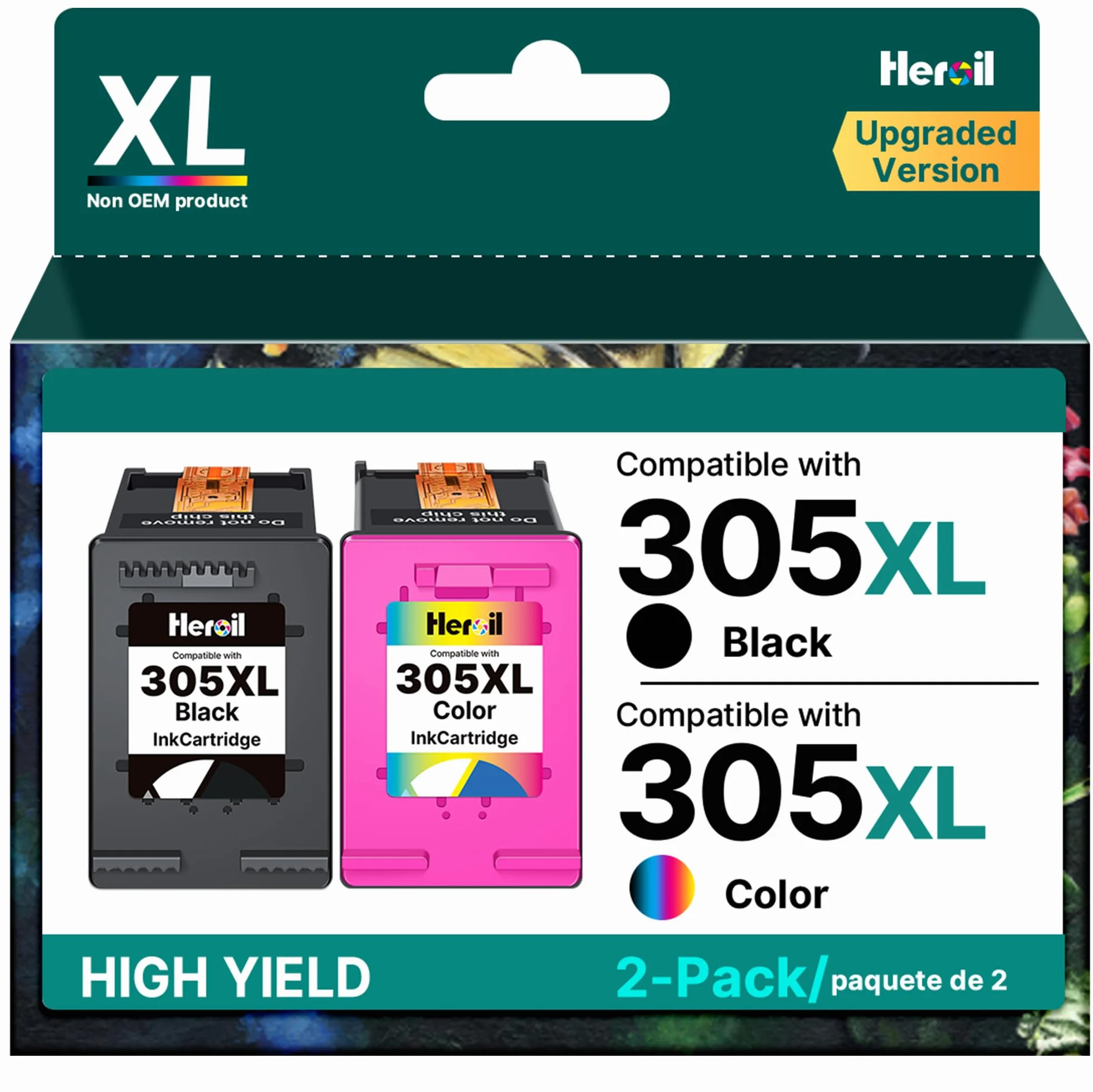Cartucce d'inchiostro HP 305XL Nero e Colore 2-Pack per DeskJet 2720 2700 4100 4120 4130 Envy 6010 6020 6030