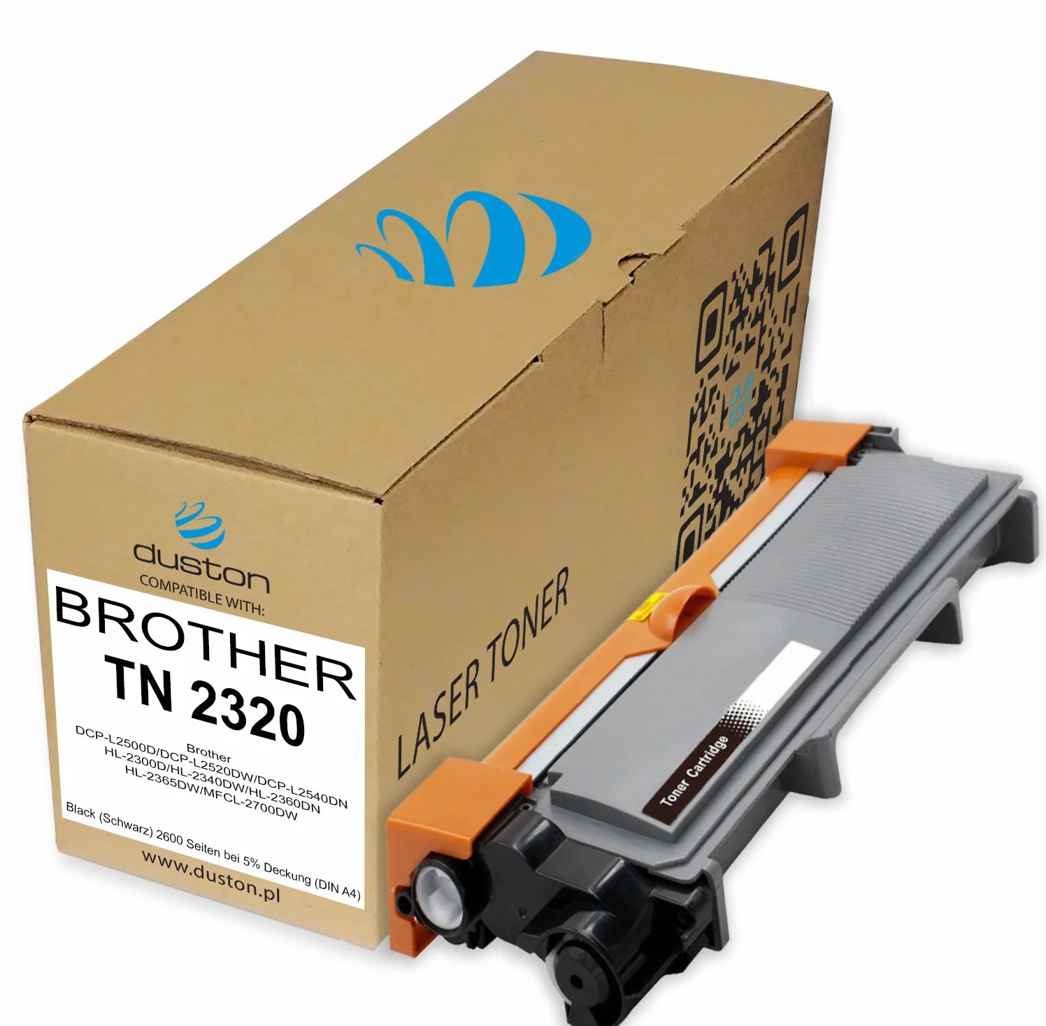 duston 3x toner nero TN2320, TN-2320 compatibile con Brother TN-2320 DCP-L2500D DCP-L2520DW DCP-L2540DN HL-2300D HL-2340DW HL-2360DN HL-2365DW MFCL-2700DW
