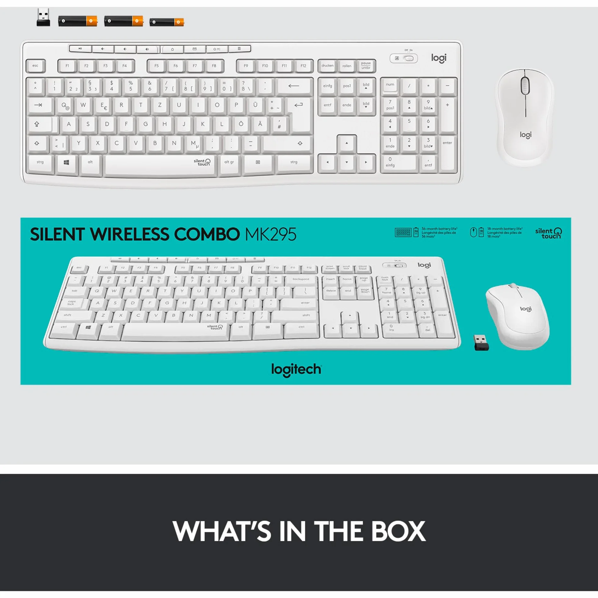 Logitech MK295 silenzioso wireless COMBO - DEU QWERTZ