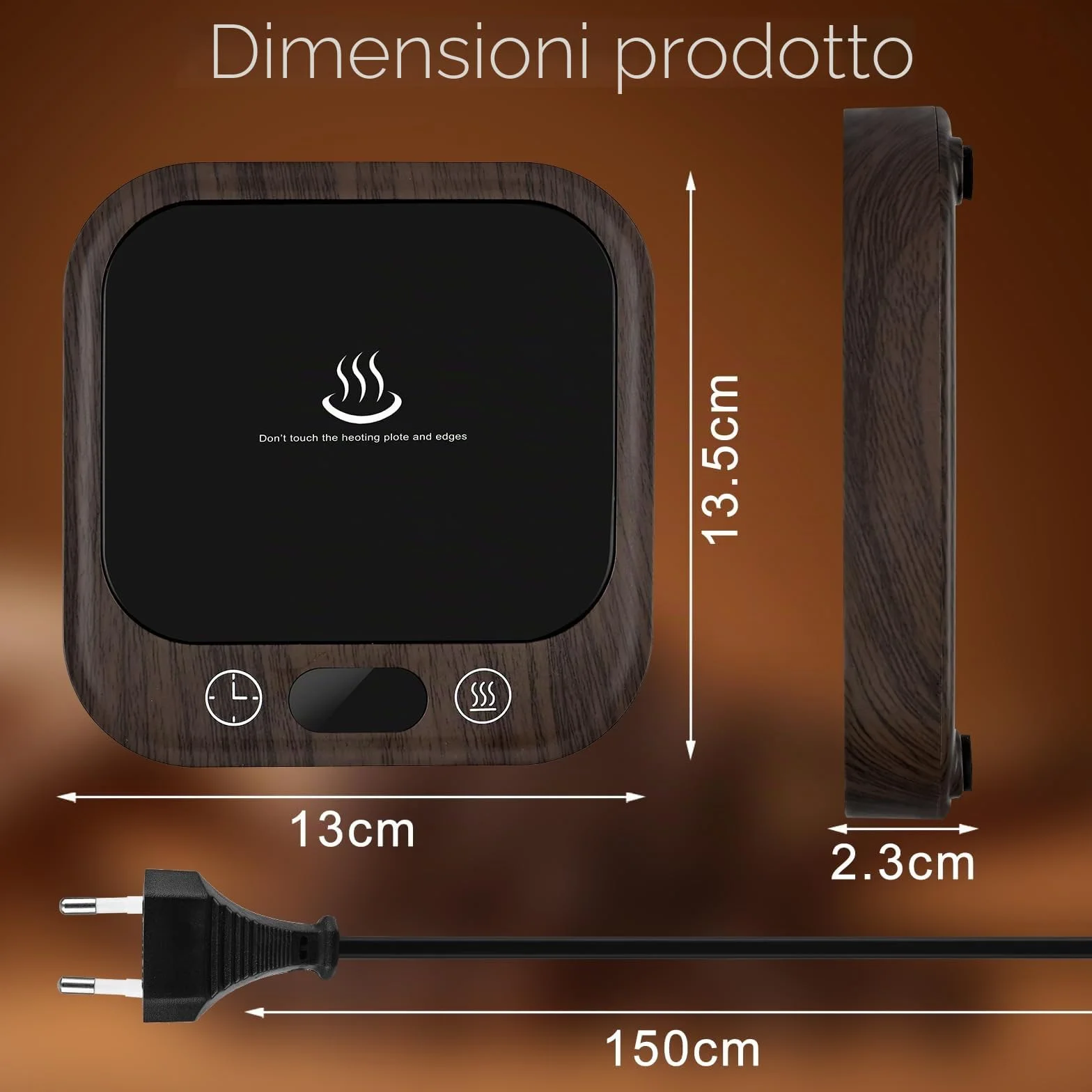 Scaldatazze Scalda Tazze,con 4 Impostazioni Temperatura, con Spegnimento Automatico,Scalda Tazzine da Caffè per Latte, Tè, Acqua