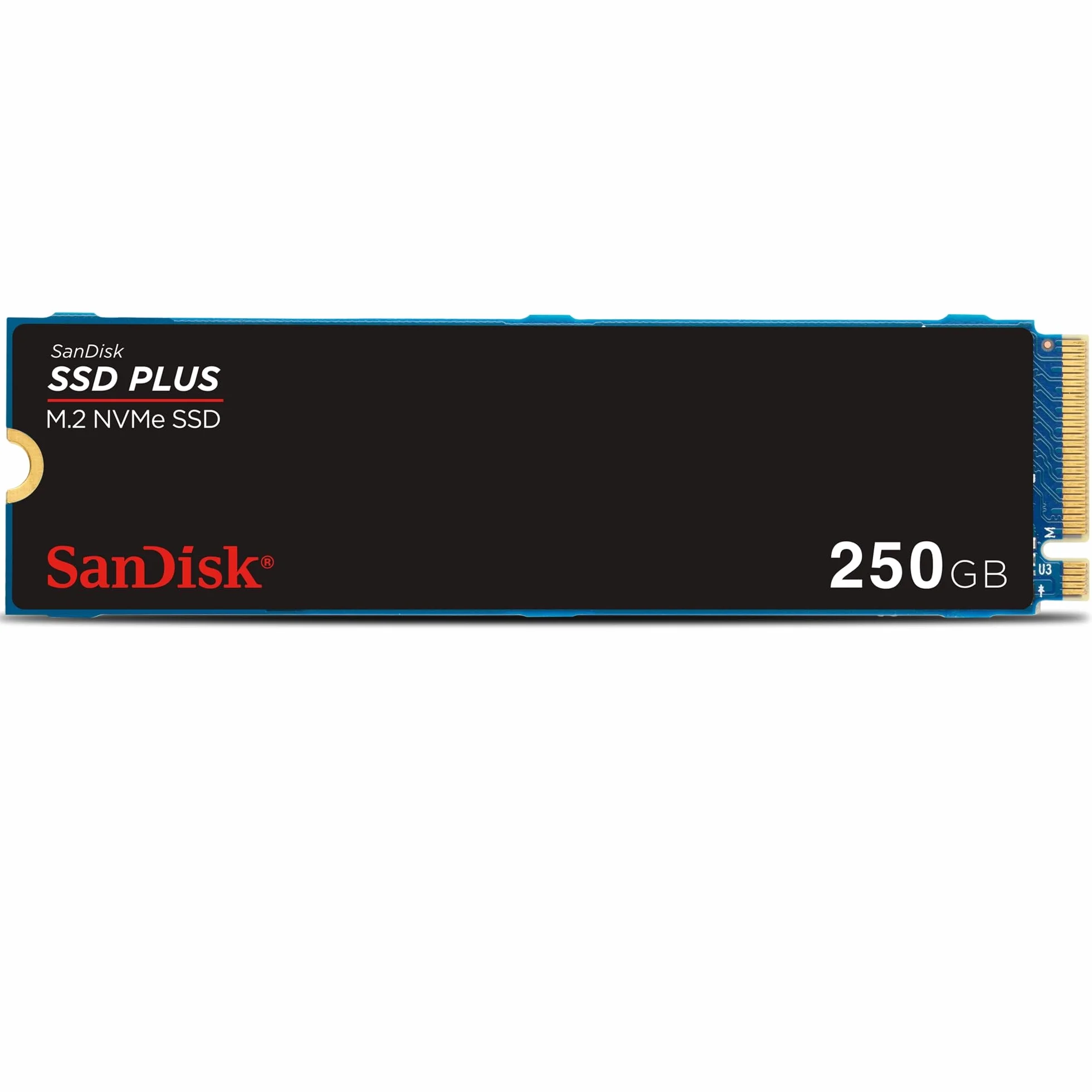 SanDisk SSD Plus 250GB, M.2 2280 PCIe Gen3 NVMe SSD, con velocità di lettura fino a 2400 MB/s