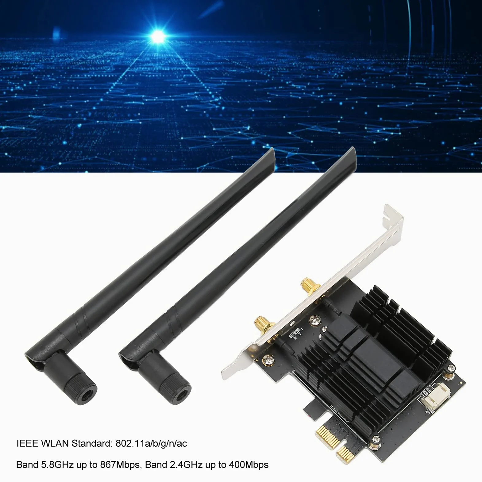 Scheda WiFi WiFi 6E AX210 PCIe Scheda WiFi AC1300Mbps 4.2 PCIE Scheda WiFi desktop dual band 2.4GHz 5.8GHz per PC desktop