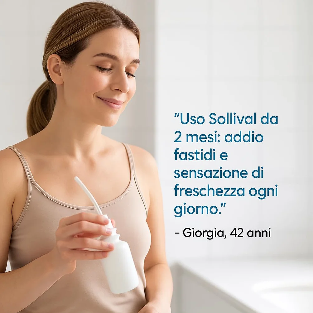 SOLLIVAL LAVANDA Soluzione Vaginale Calmante e Rigenerante 4x100ml Dispositivo Medico