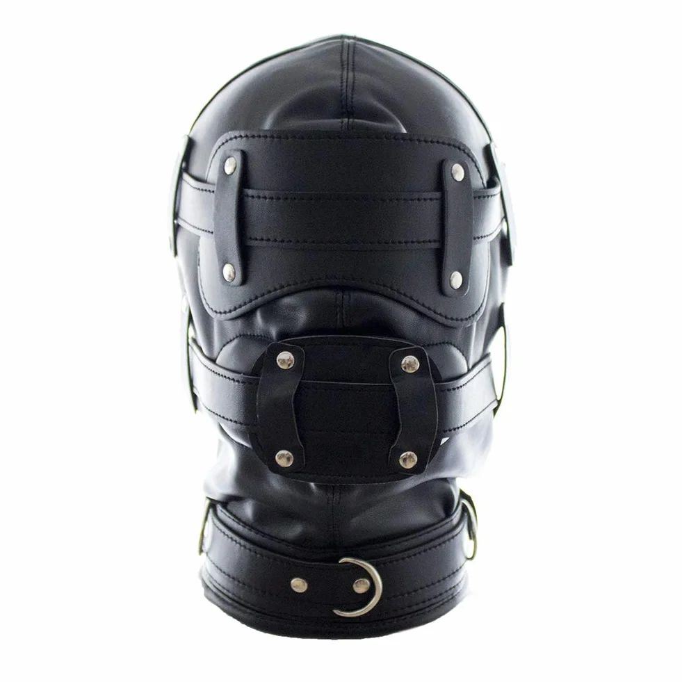 Roluck Maschera Bondage con Dildo Bocca Gag 3 Lock Regolabile Fetish Sex Toy
