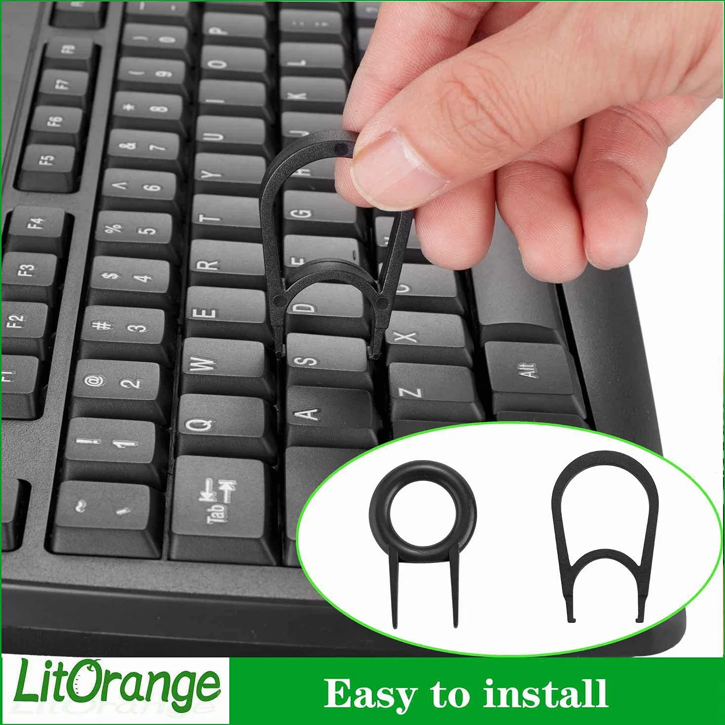 Litorange Silicone 500PCS 40A Clear Universal O-Ring Switch Dampeners Keycap Guarnizione di tenuta Rondella (meglio della gomma) per Cherry Keyboard e tasti meccanici