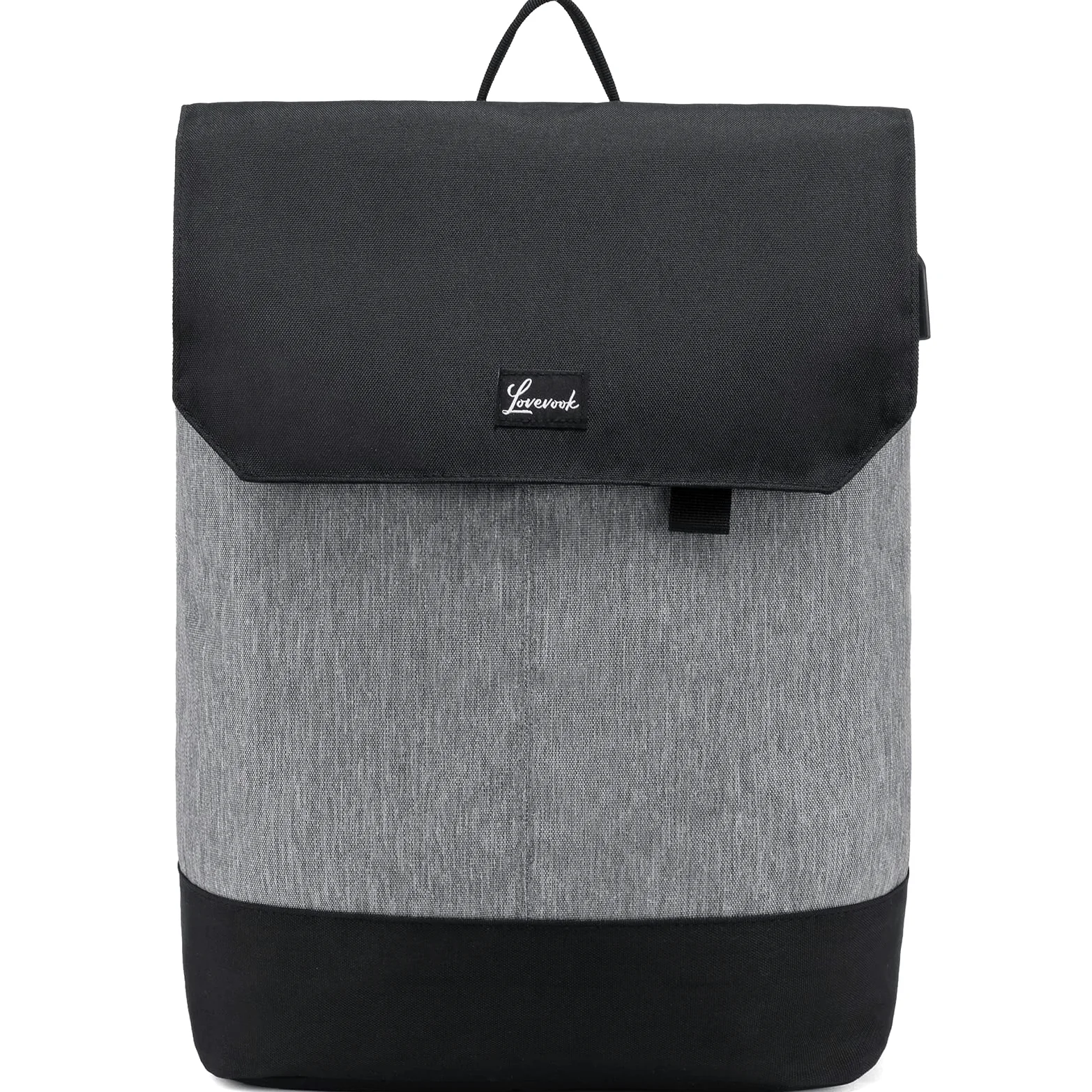 LOVEVOOK Zaino da donna elegante zaino impermeabile con scomparto per computer portatile da 17 pollici e custodia antifurto per gite, università, scuola e ufficio, grigio/nero