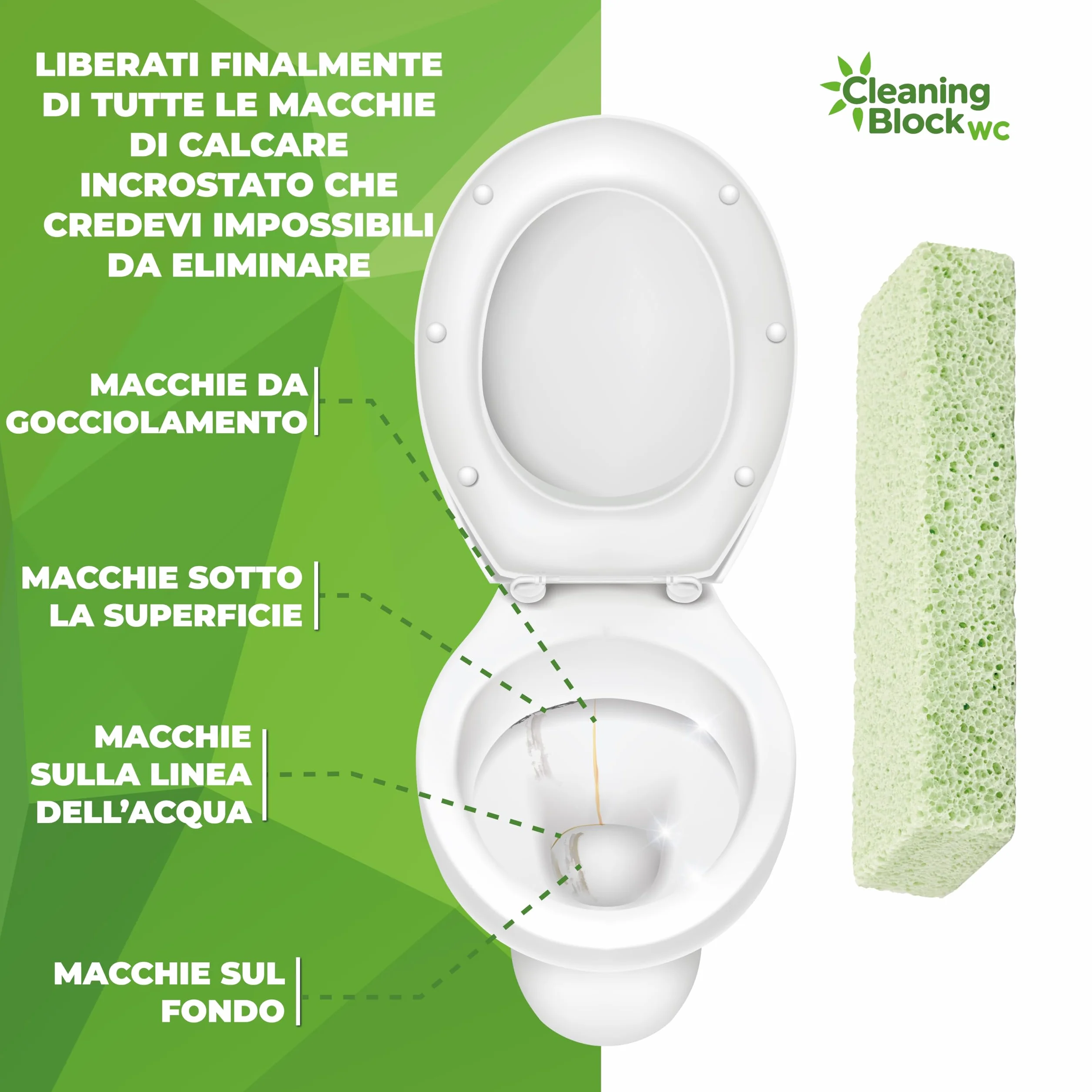 Cleaning Block WC 10008Ei 4 stick usuwanie kamienia, zabrudzeń do toalety, umywalki, wanny