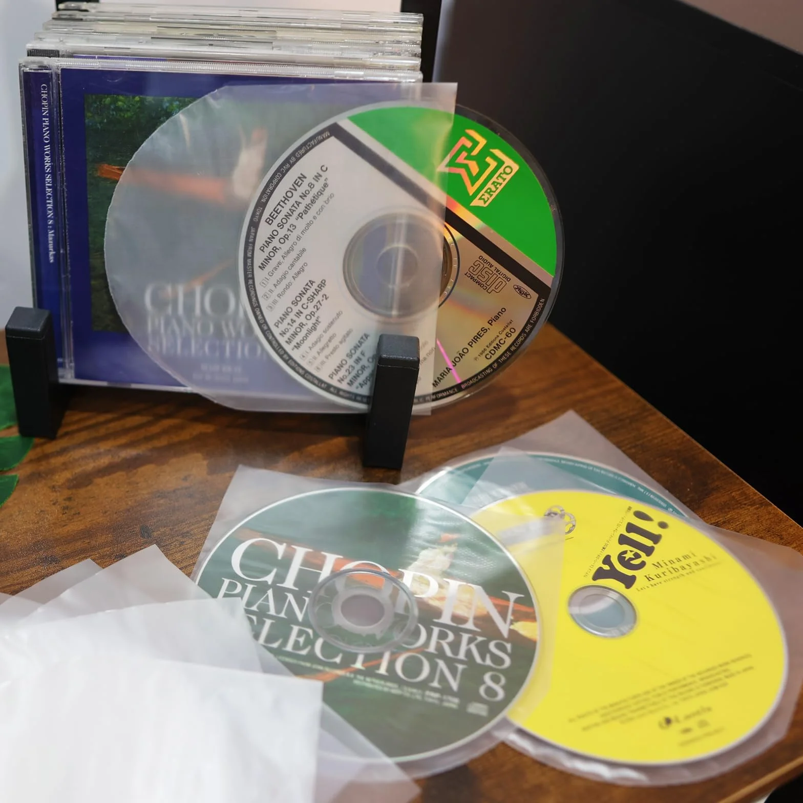 50 custodie interne in plastica antistatica per CD e DVD, per raccoglitori e dischi (100)