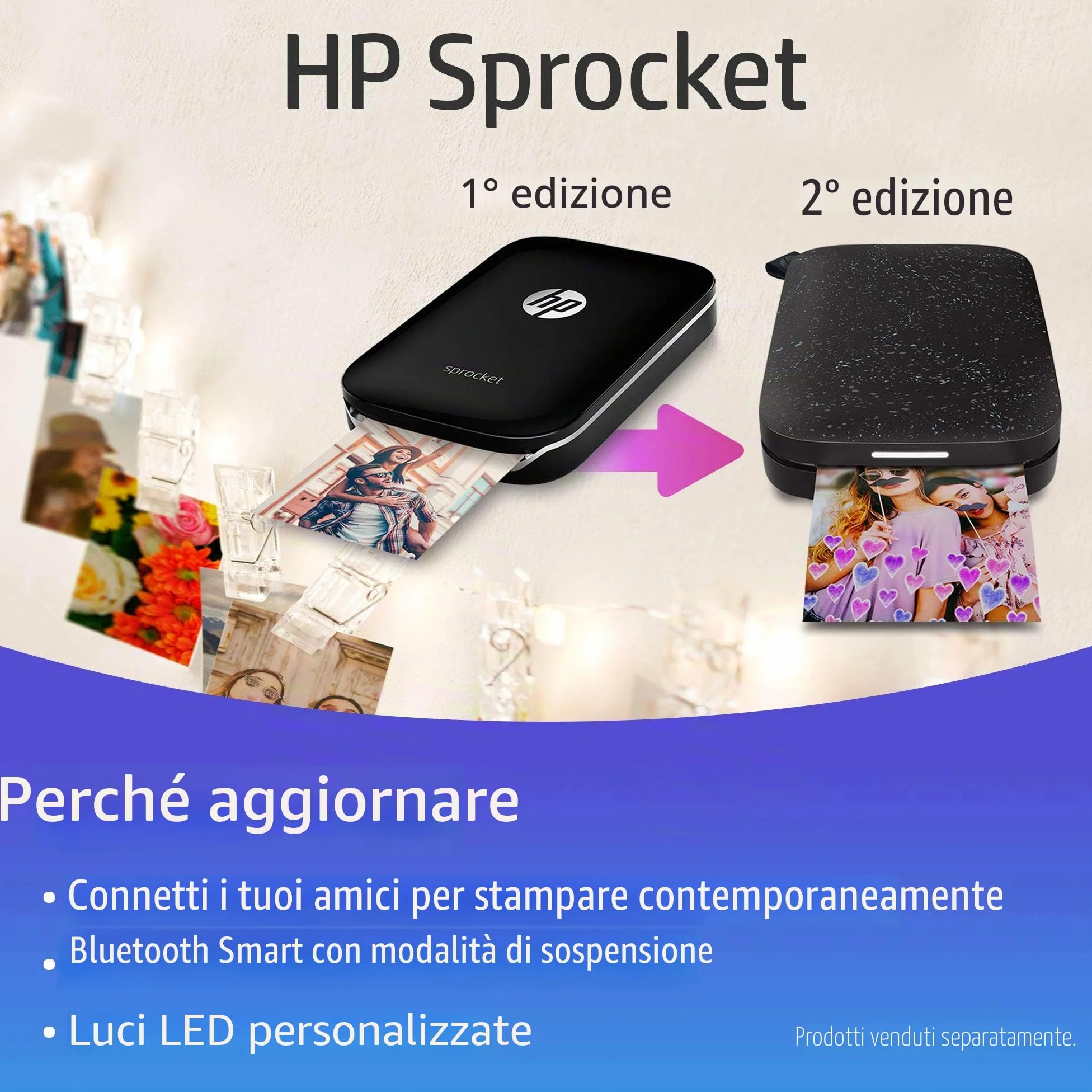 HP X7N07A Stampante Fotografica Portatile, Bianco