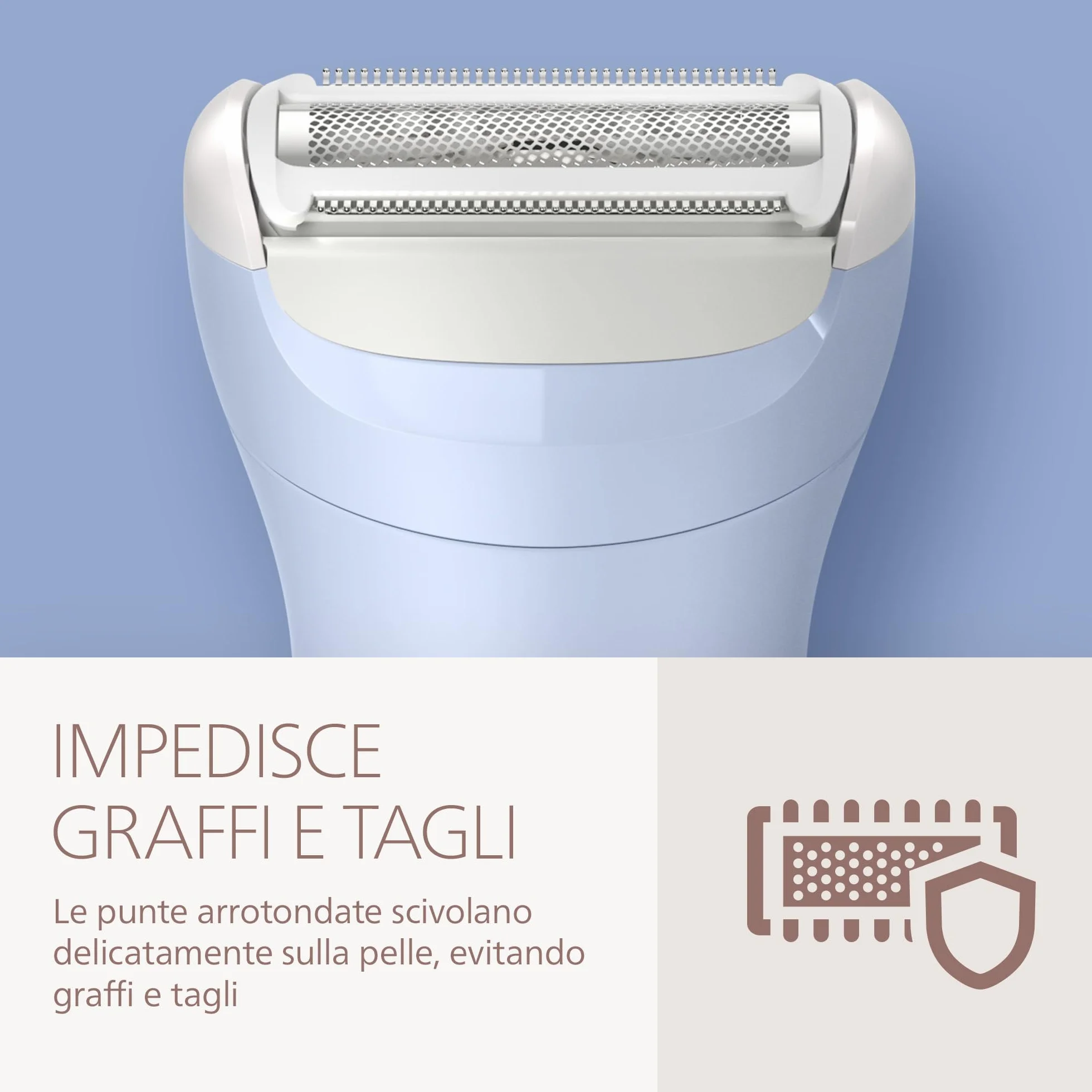 Philips Serie 6000 Rasoio senza filo Wet & Dry 3 lame corpo gambe 80 minuti BRL127/00
