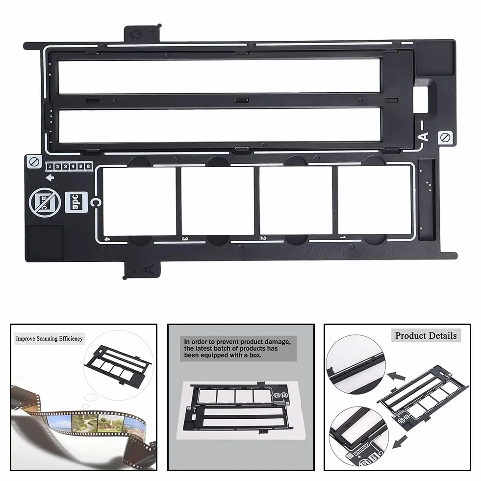 Supporto per scanner di pellicola, adattatore a scorrimento negativo per Epson V500 V600 4490, 35 mm Photo Guide