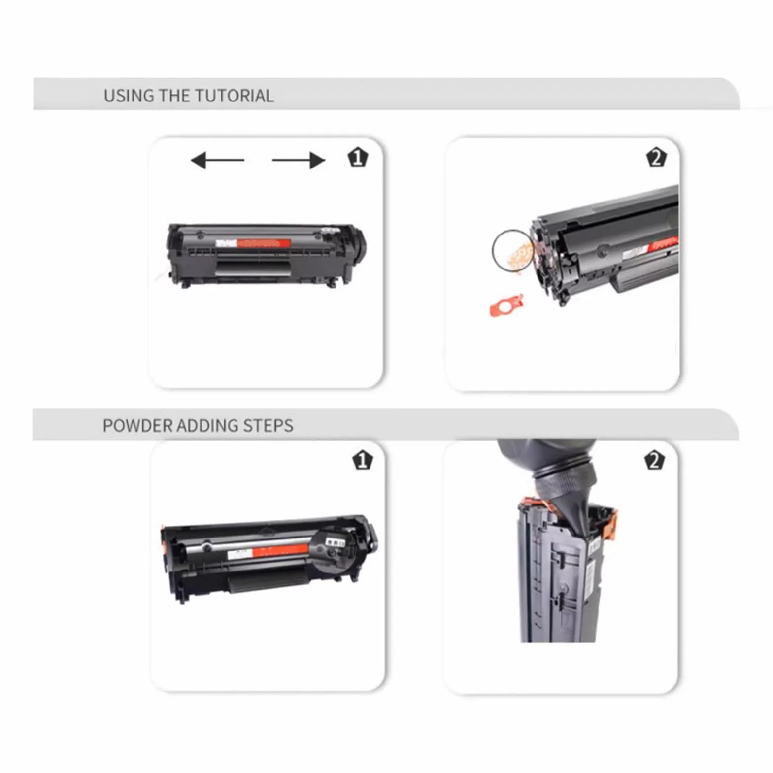 Ricarica Toner Ampia compatibilità, Facile Applicazione con Polvere di Ricarica Toner 200 G per 1610 M2070 4321, 3110 3200 PE220 PE120 3150, E210 E230 E260 E350
