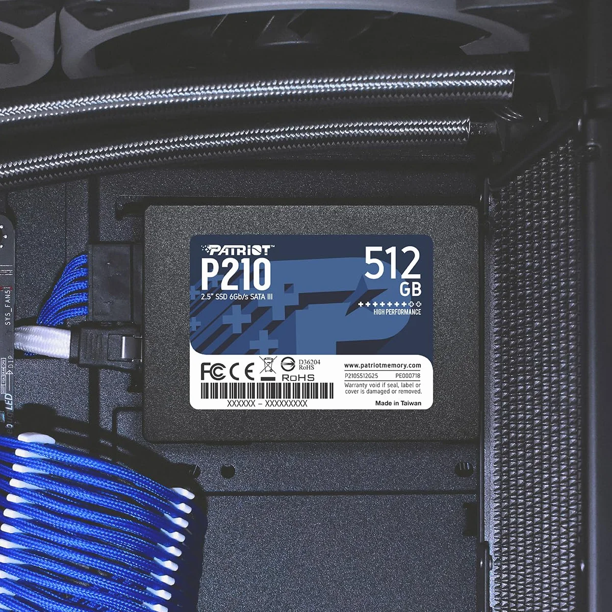 SSD Unità a Stato Solido SATA 3 6 Gbps 2.5" Interno Patriot P210 512GB