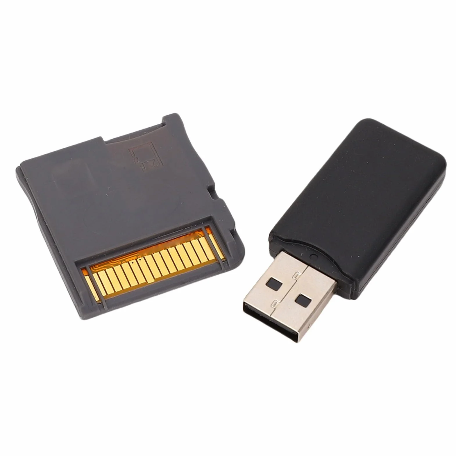 Scheda Flash per Videogiochi, Scheda di Memoria Flash Alimentata da Chip ASIC per Console 2DS 3DS, con Lettore di Schede, Supporta Piccole Schede di Memoria da 4G a 128G e più (Argento)