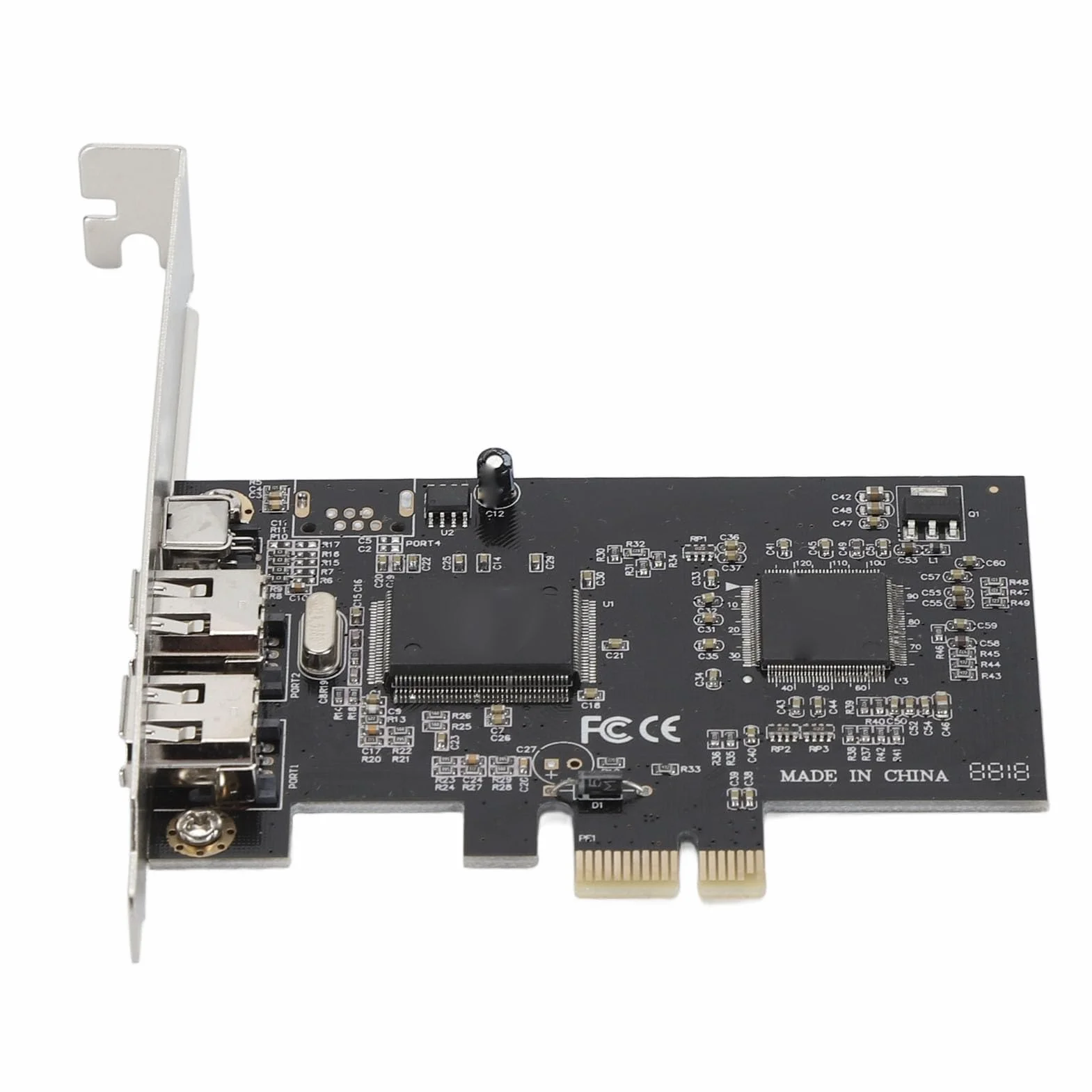 Bewinner Scheda Controller Firewire PCIe da 1X a 3 * 1394A, Scheda Riser PCIe da 1X a 3 Porte 1394A (2 X 6 Pin e 1 X 4 Pin), Scheda Firewire PCIe 1440x1080 800 Mbps per XP 7 8 10