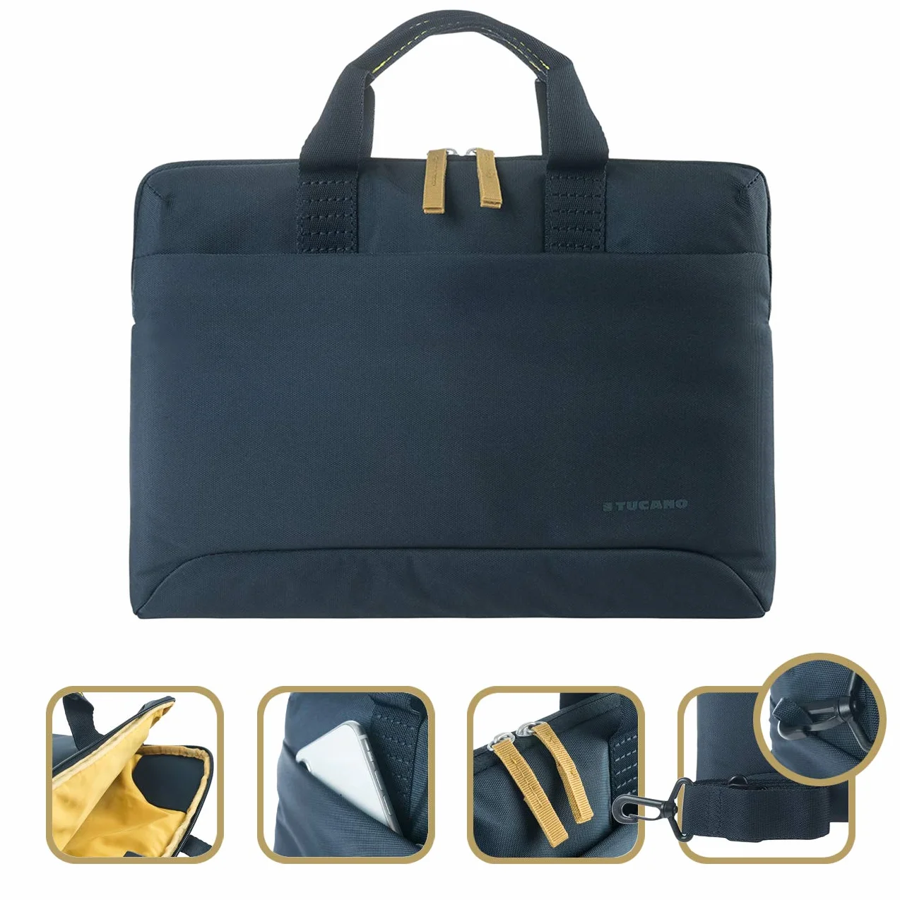 Tucano - Smilza Borsa Super Slim per Laptop 13.3" e 14" Blu
