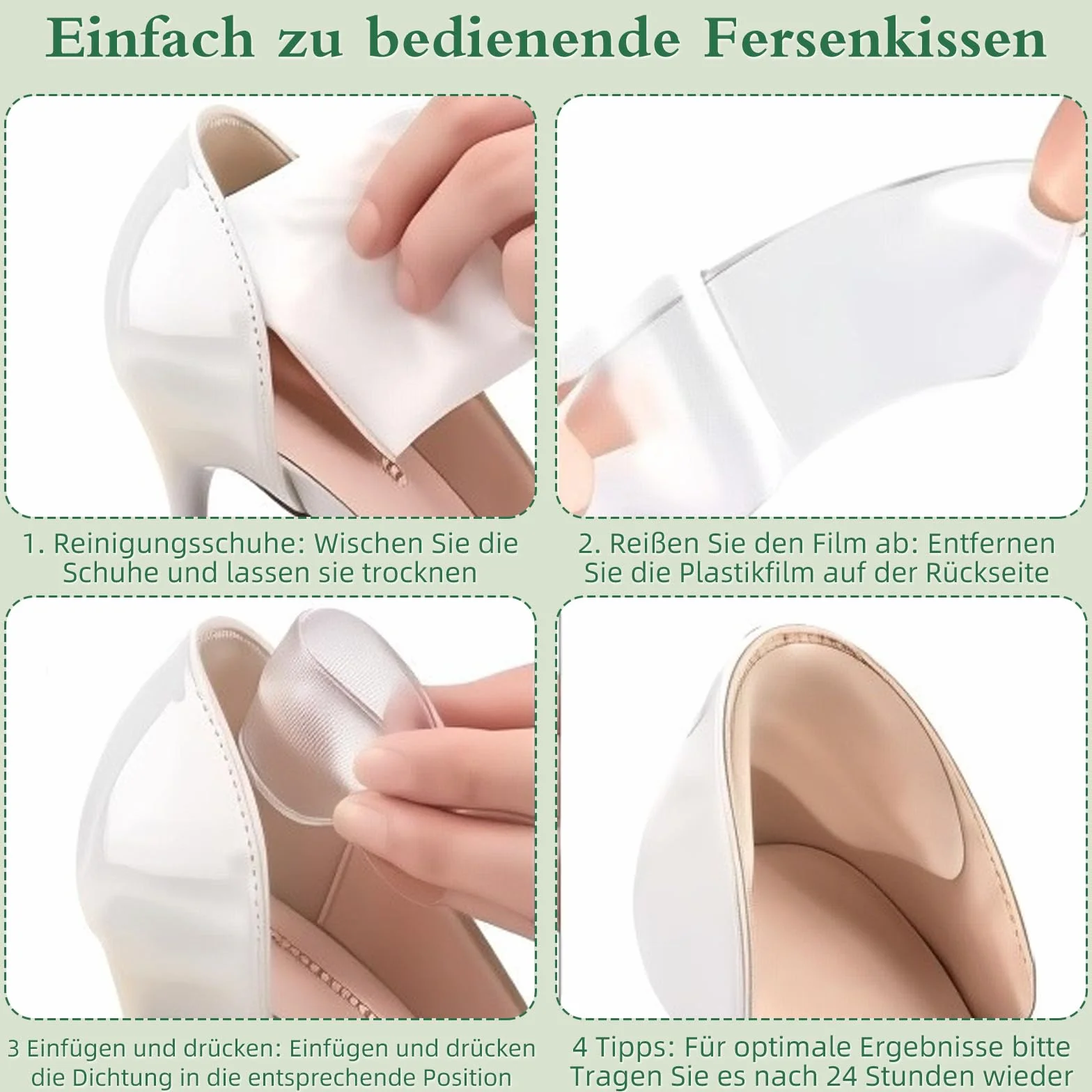 Silicone Antiscivolo per Scarpe – Adesivi per Tacchi Alti, Slingbacks, Sandali e Sneaker