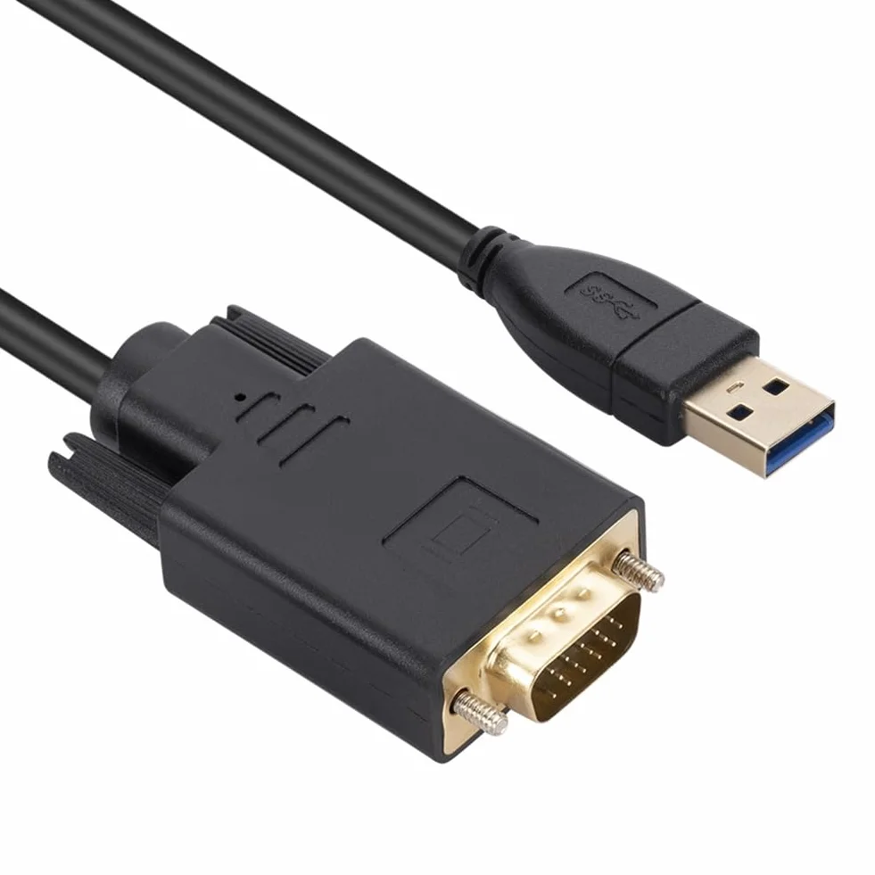 Cavo adattatore convertitore USB 3.0 a VGA maschio 1,8 m 1080P UHD