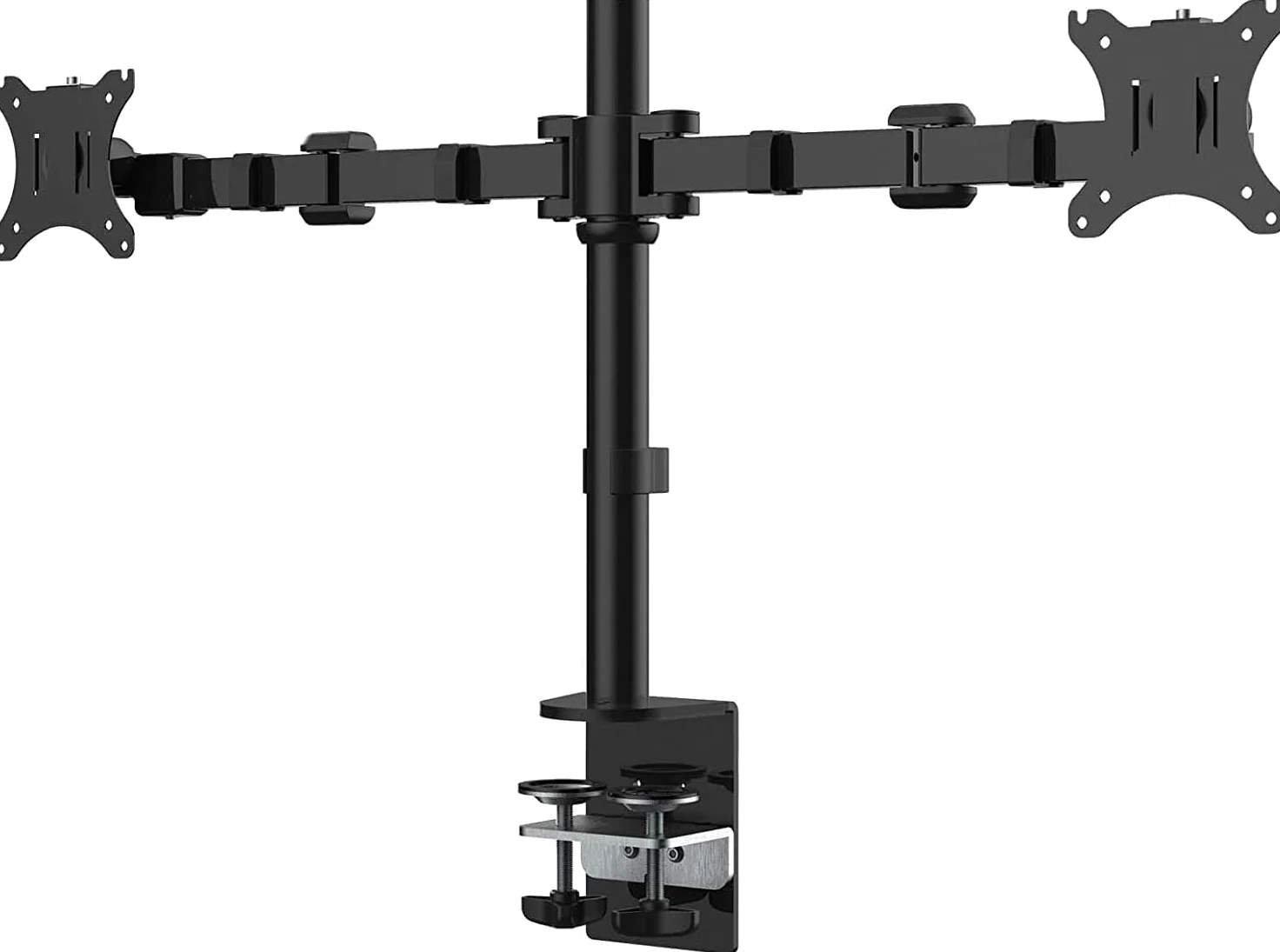 Fleximounts D1D Supporto Doppio Monitor per Schermo LED LCD da 10 a 27 Pollici Braccio Monitor Regolabile in Altezza Dimensioni VESA 75x75-100x100mm