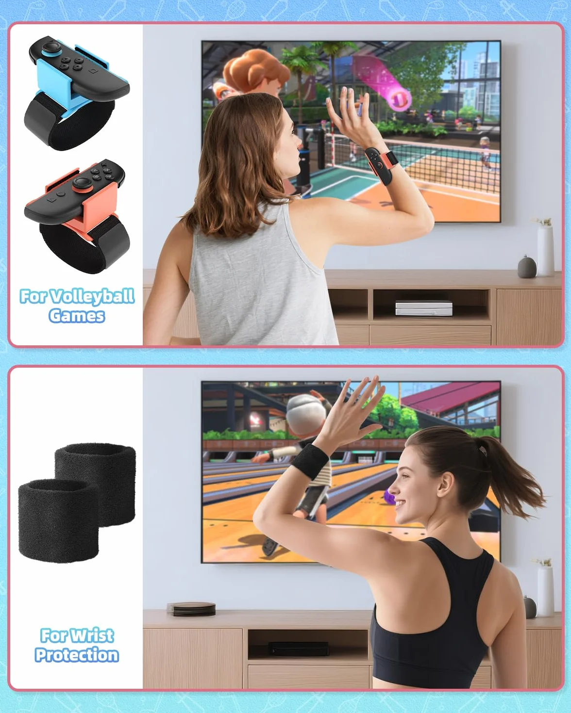 Set di accessori sportivi con stazione organizer per Nintendo Switch 2 (2025)/Switch/OLED, kit sportivo universale per feste in famiglia, Golf/Tennis/Danza/Spada/Calcio per Joycon e supporto