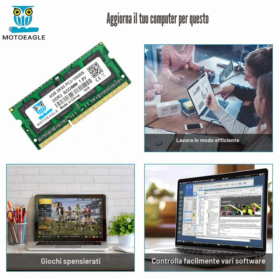 DDR3 1333MHz Sodimm RAM 8GB Kit (2X4GB) 2Rx8 PC3-10600 PC3-10600S 4GB 1.5V CL9 204 Pin Dual Rank Non-ECC Unbuffered Memoria Laptop